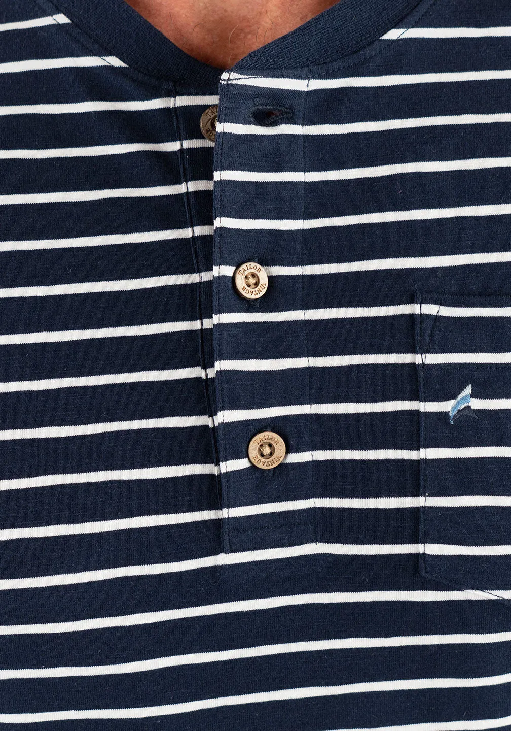 Airotec® Sailor Stripe Short Sleeve Henley