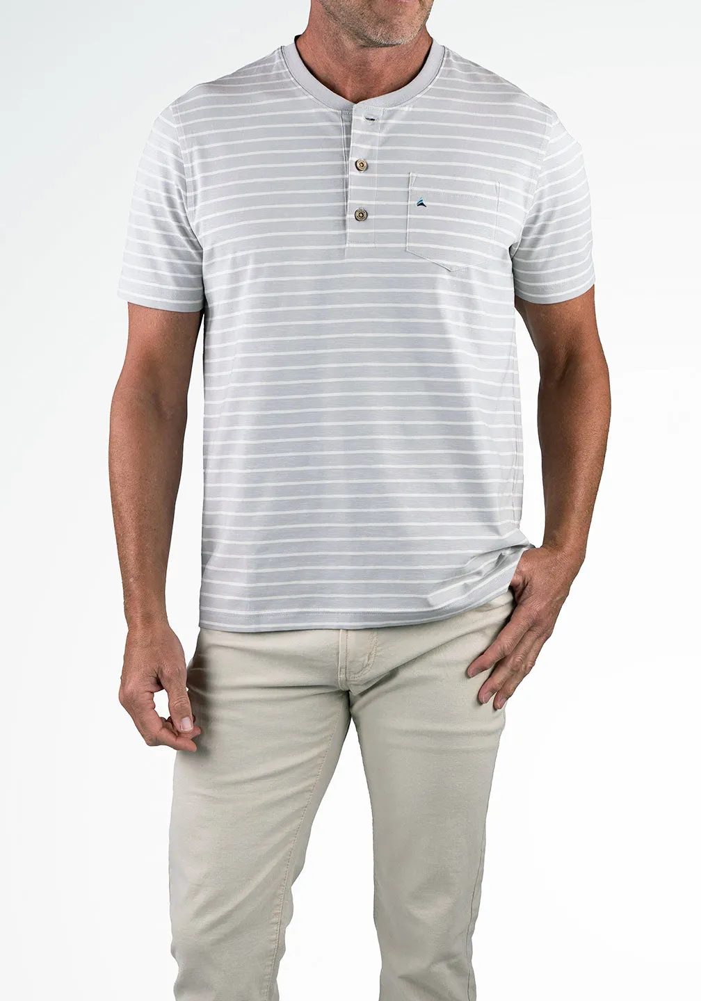 Airotec® Sailor Stripe Short Sleeve Henley