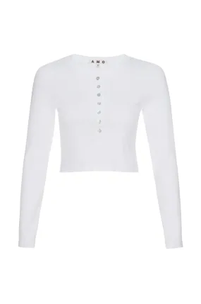 AMO Sassy Henley in White