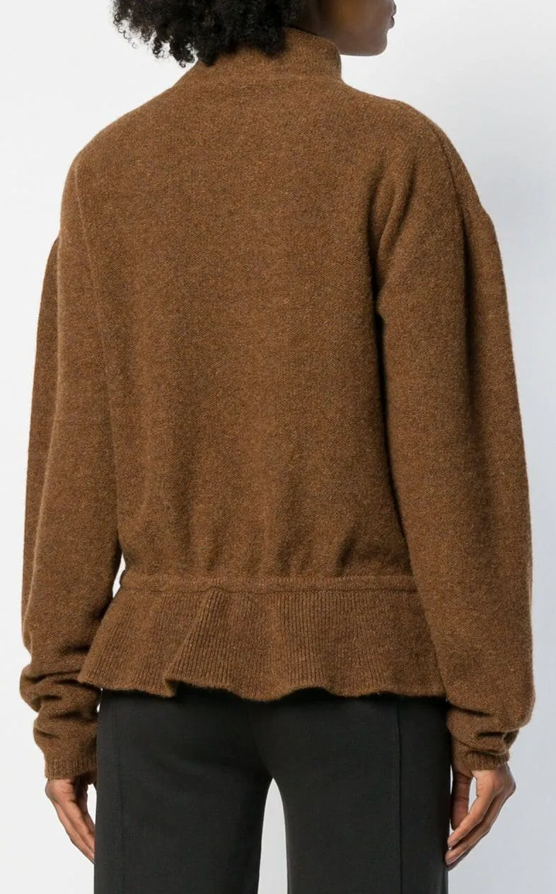 Asymmetrical Cardigan, Brown