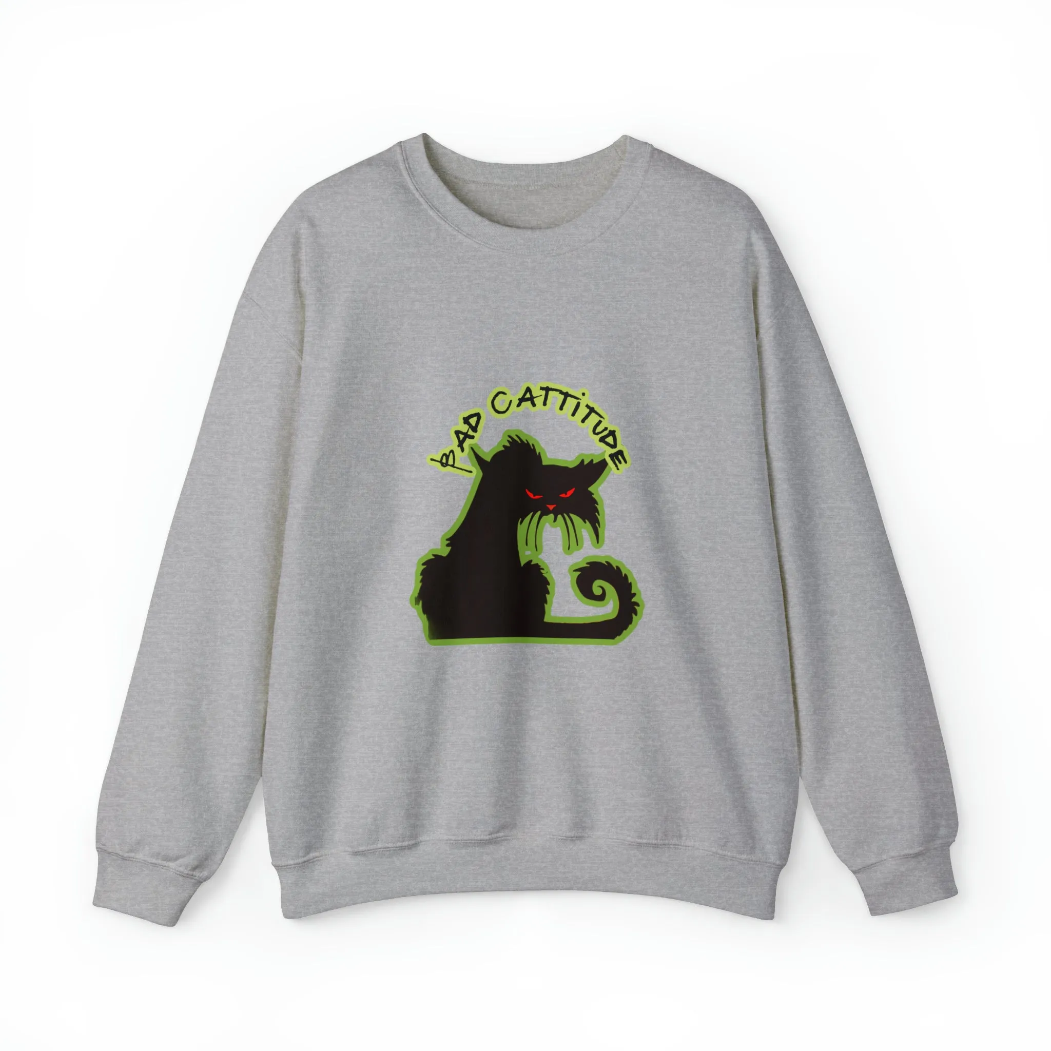 Bad Cattitude Unisex Heavy Blend™ Crewneck Sweatshirt