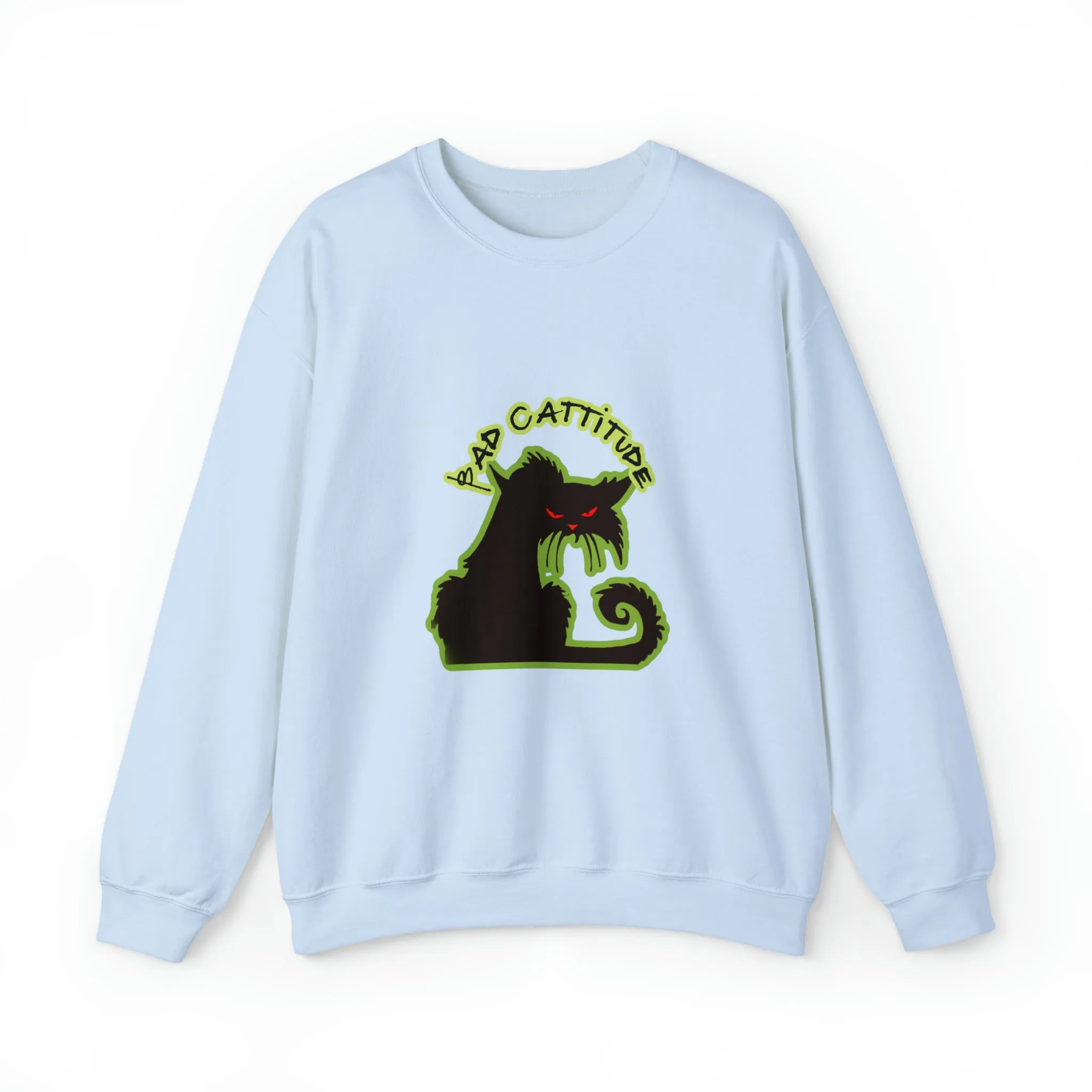 Bad Cattitude Unisex Heavy Blend™ Crewneck Sweatshirt