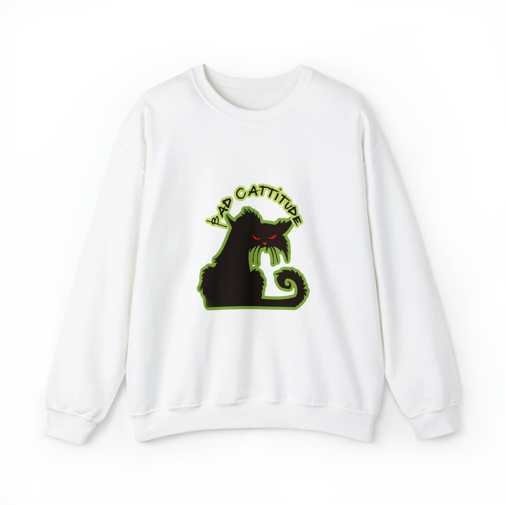 Bad Cattitude Unisex Heavy Blend™ Crewneck Sweatshirt