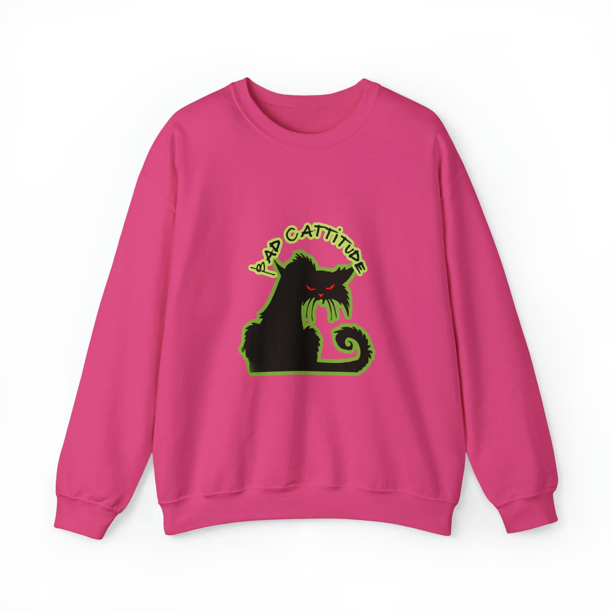 Bad Cattitude Unisex Heavy Blend™ Crewneck Sweatshirt