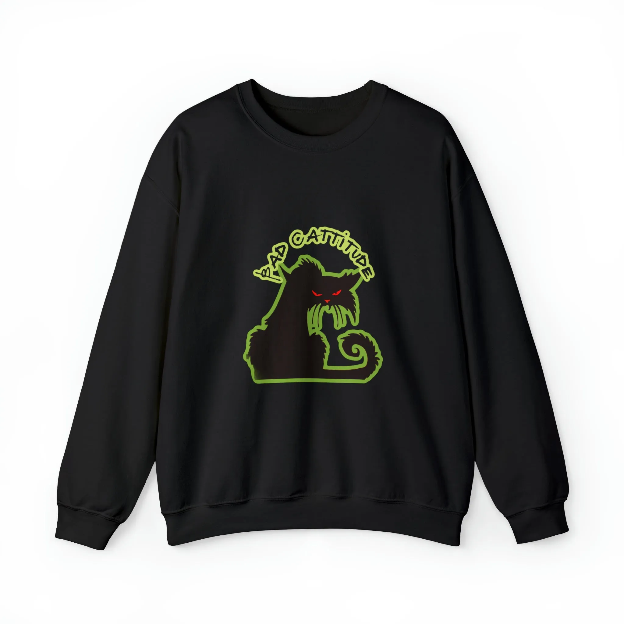 Bad Cattitude Unisex Heavy Blend™ Crewneck Sweatshirt