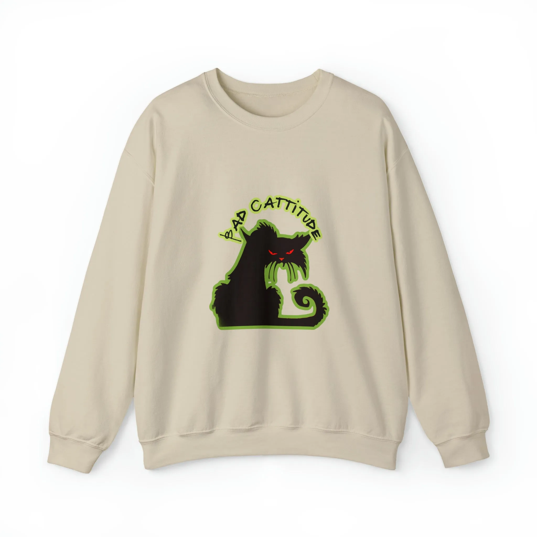 Bad Cattitude Unisex Heavy Blend™ Crewneck Sweatshirt