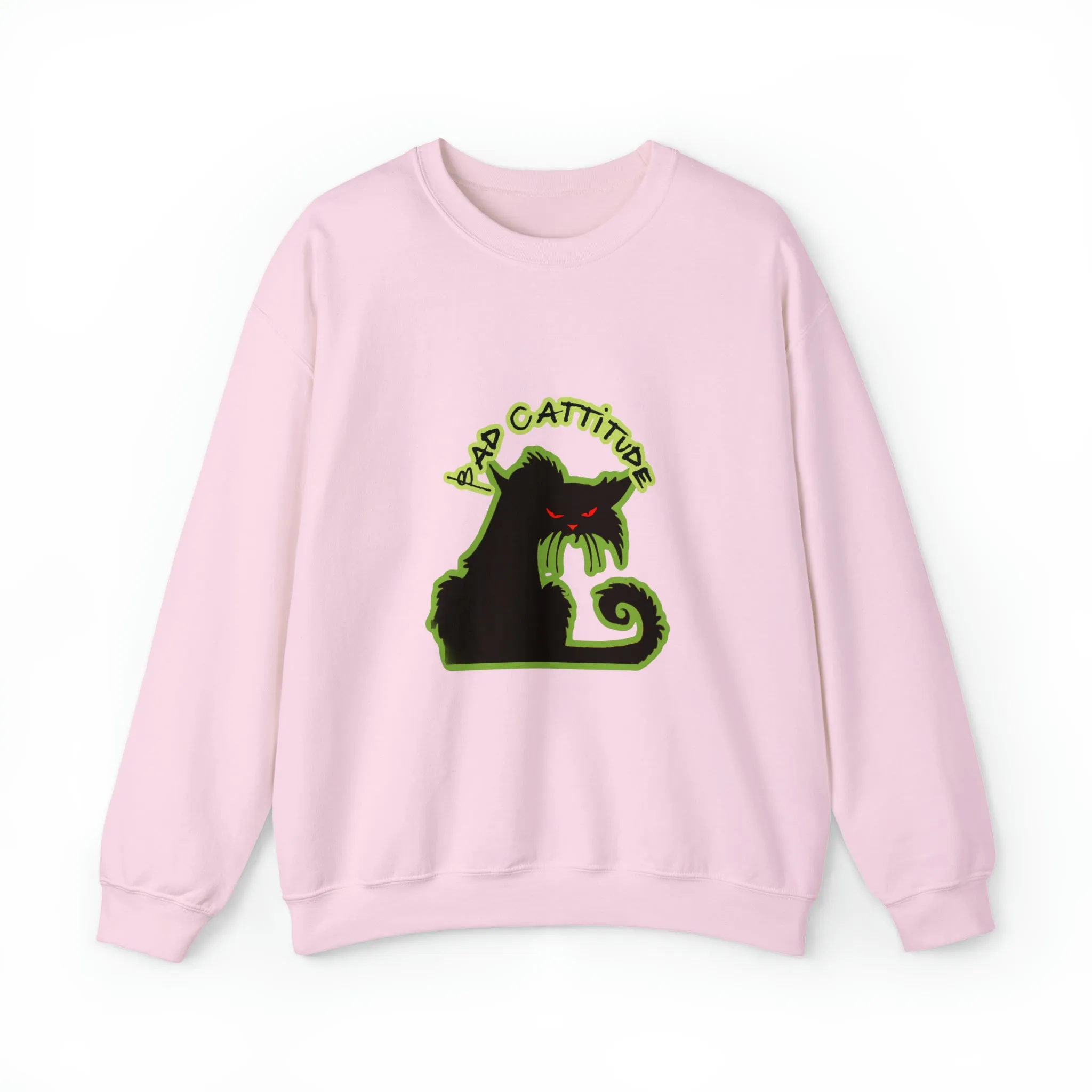 Bad Cattitude Unisex Heavy Blend™ Crewneck Sweatshirt