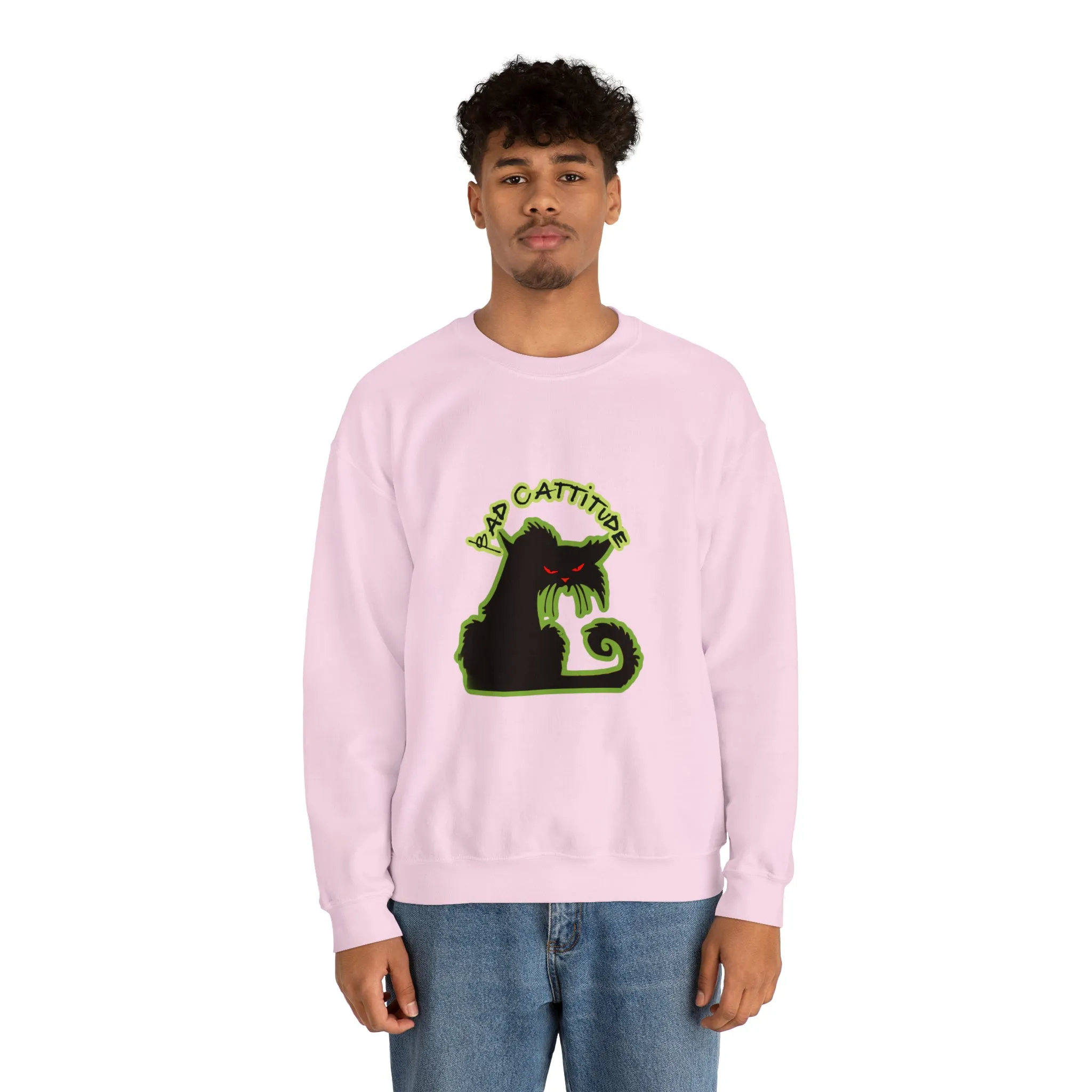 Bad Cattitude Unisex Heavy Blend™ Crewneck Sweatshirt