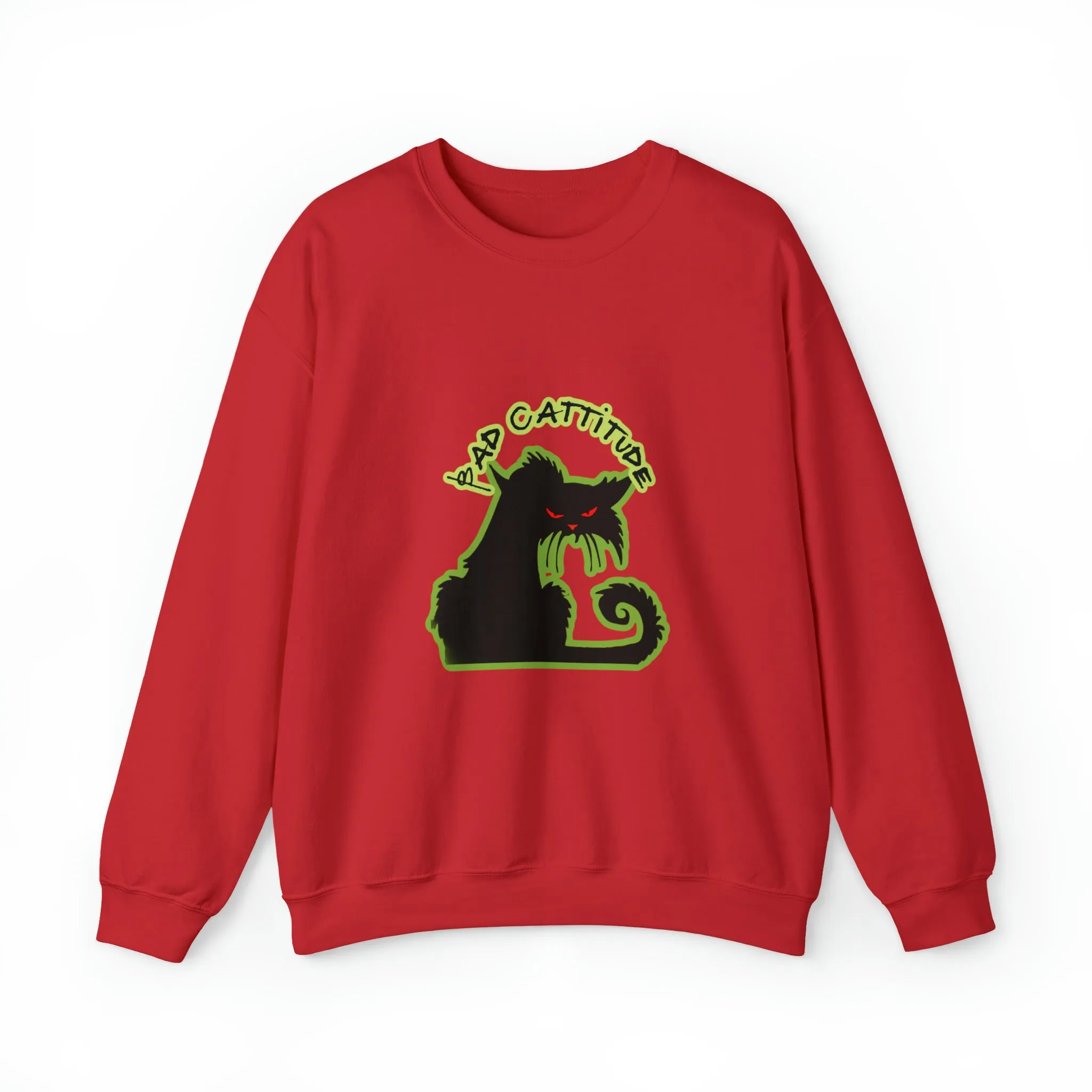 Bad Cattitude Unisex Heavy Blend™ Crewneck Sweatshirt