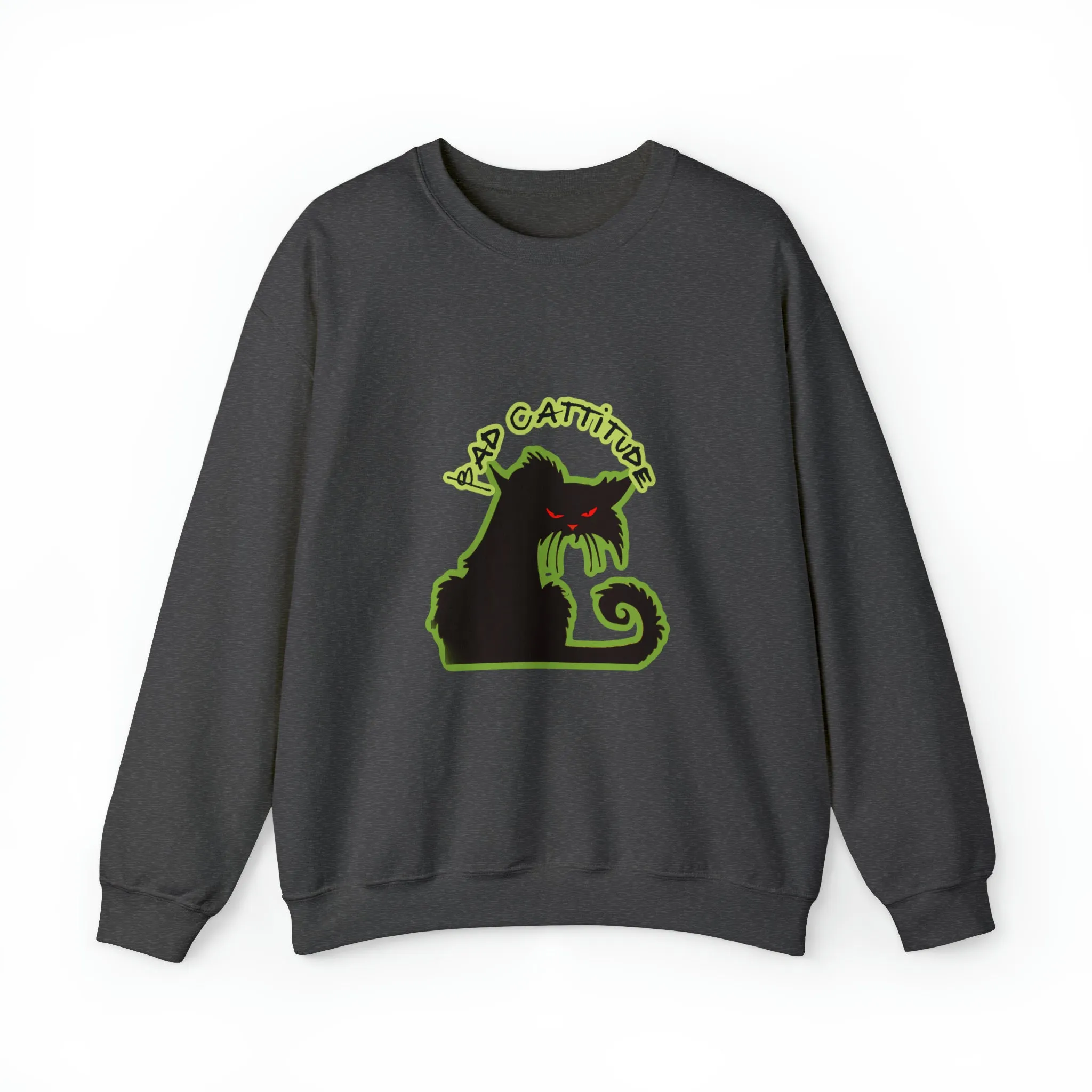 Bad Cattitude Unisex Heavy Blend™ Crewneck Sweatshirt