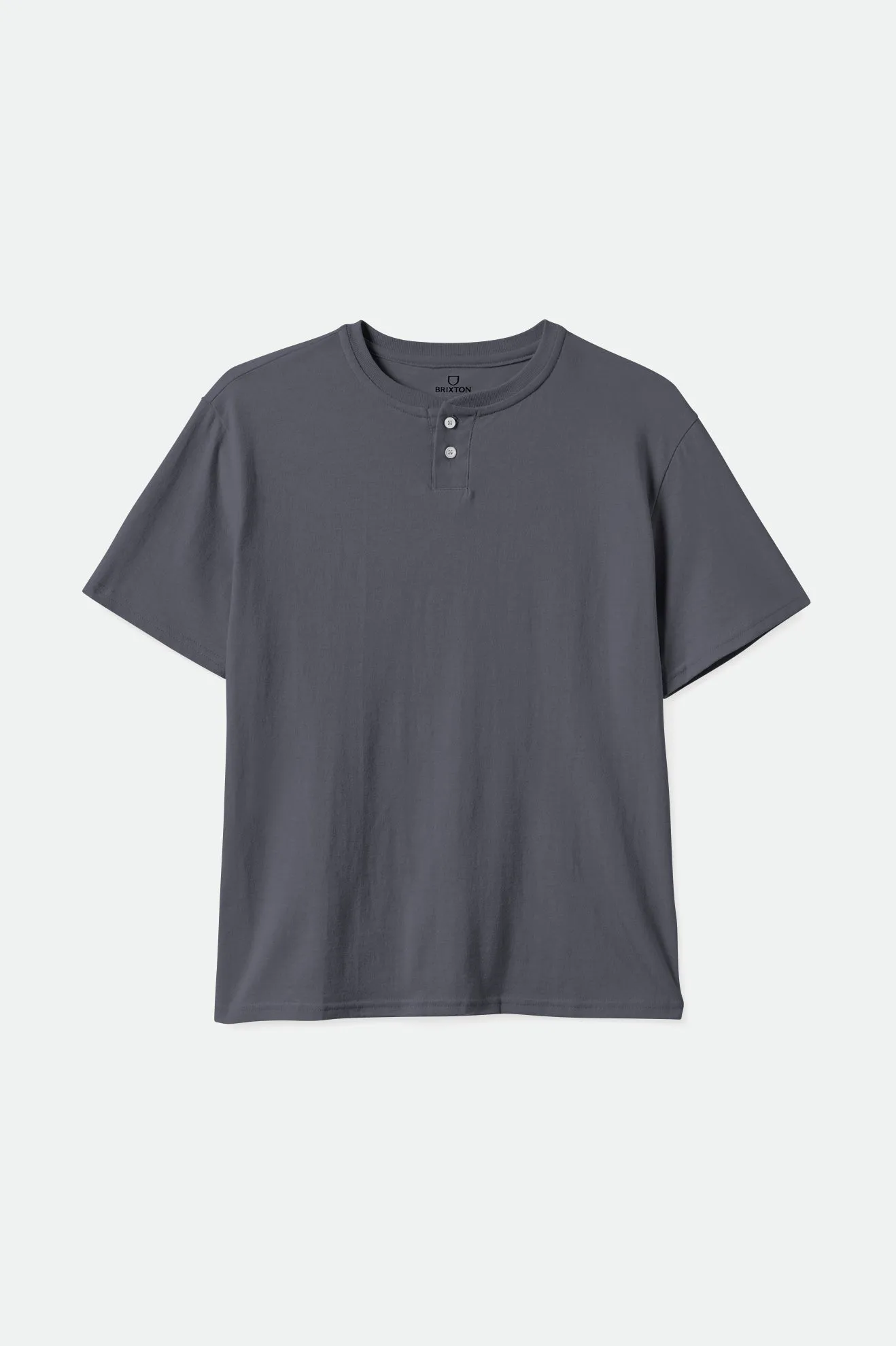 Basic S/S Henley Tee - Pebble