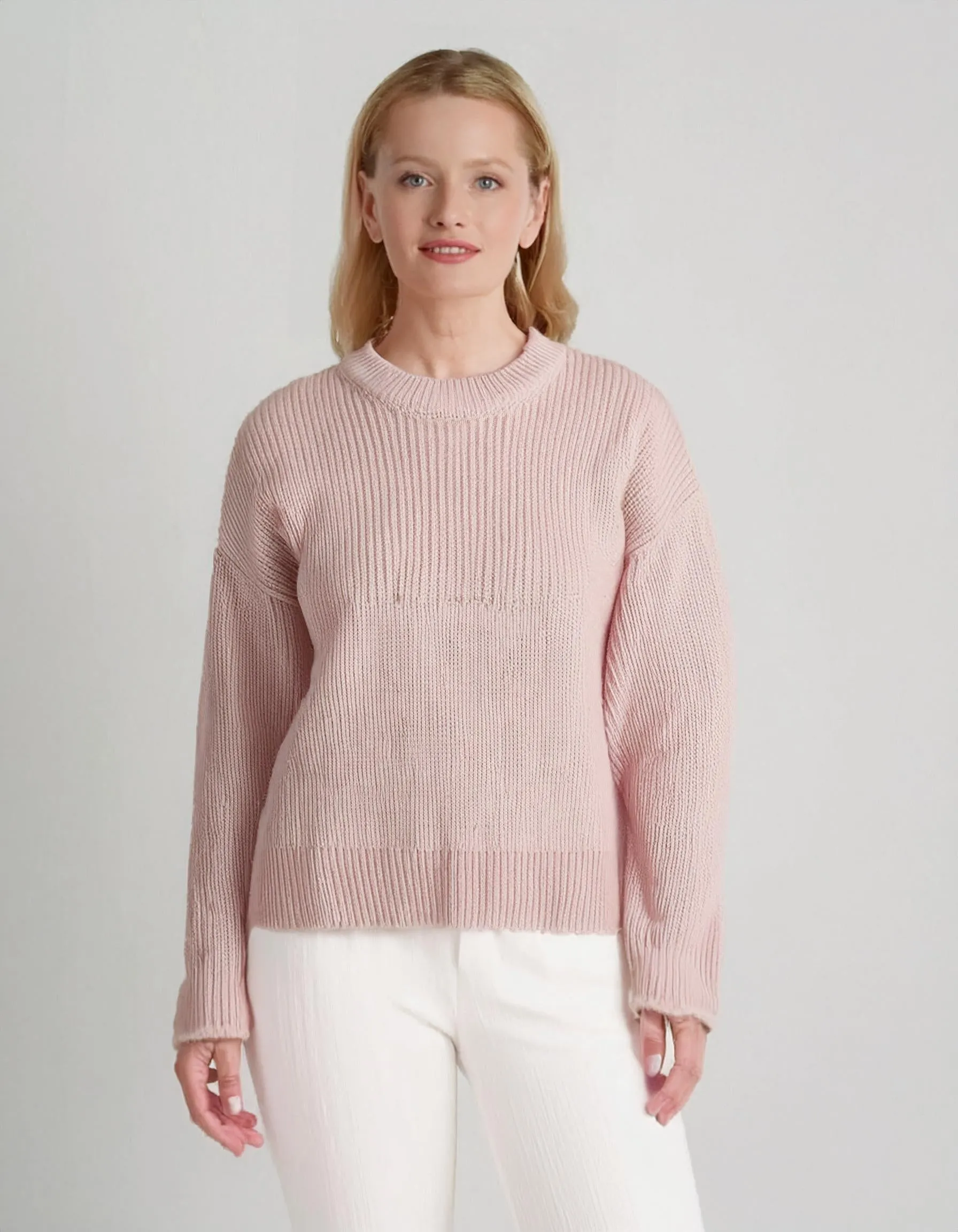 Blush Pink Crewneck Sweater