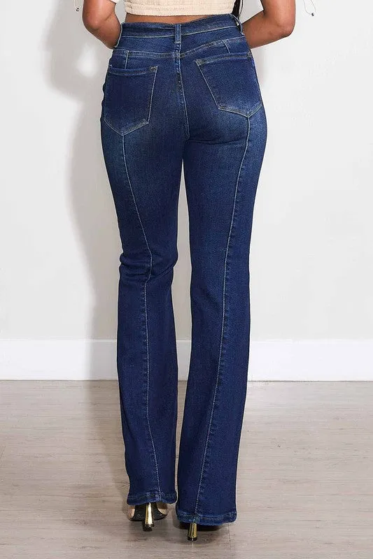 Bootcut Jeans Featuring Center Seam