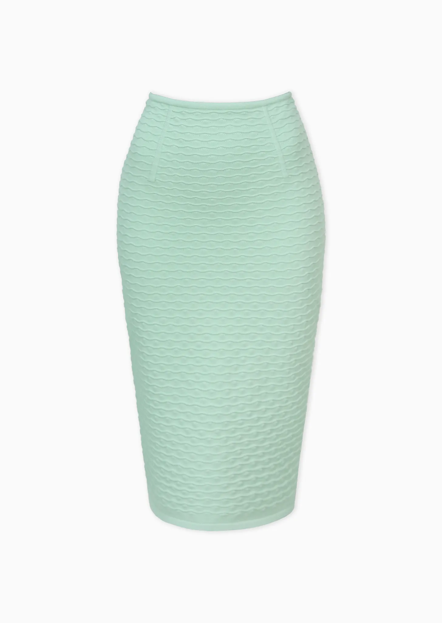 Brienne - Pencil Skirt with Wave Texture Detail