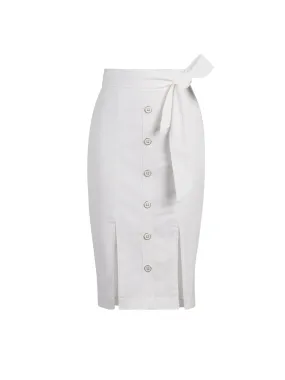 Button-Front Skirt