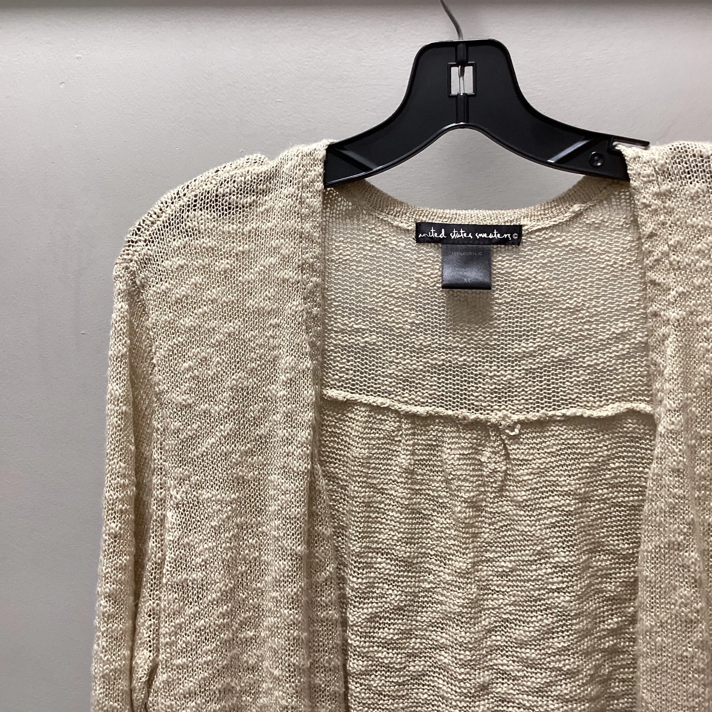 Cardigan By United States Sweaters In Tan, Size: Xl