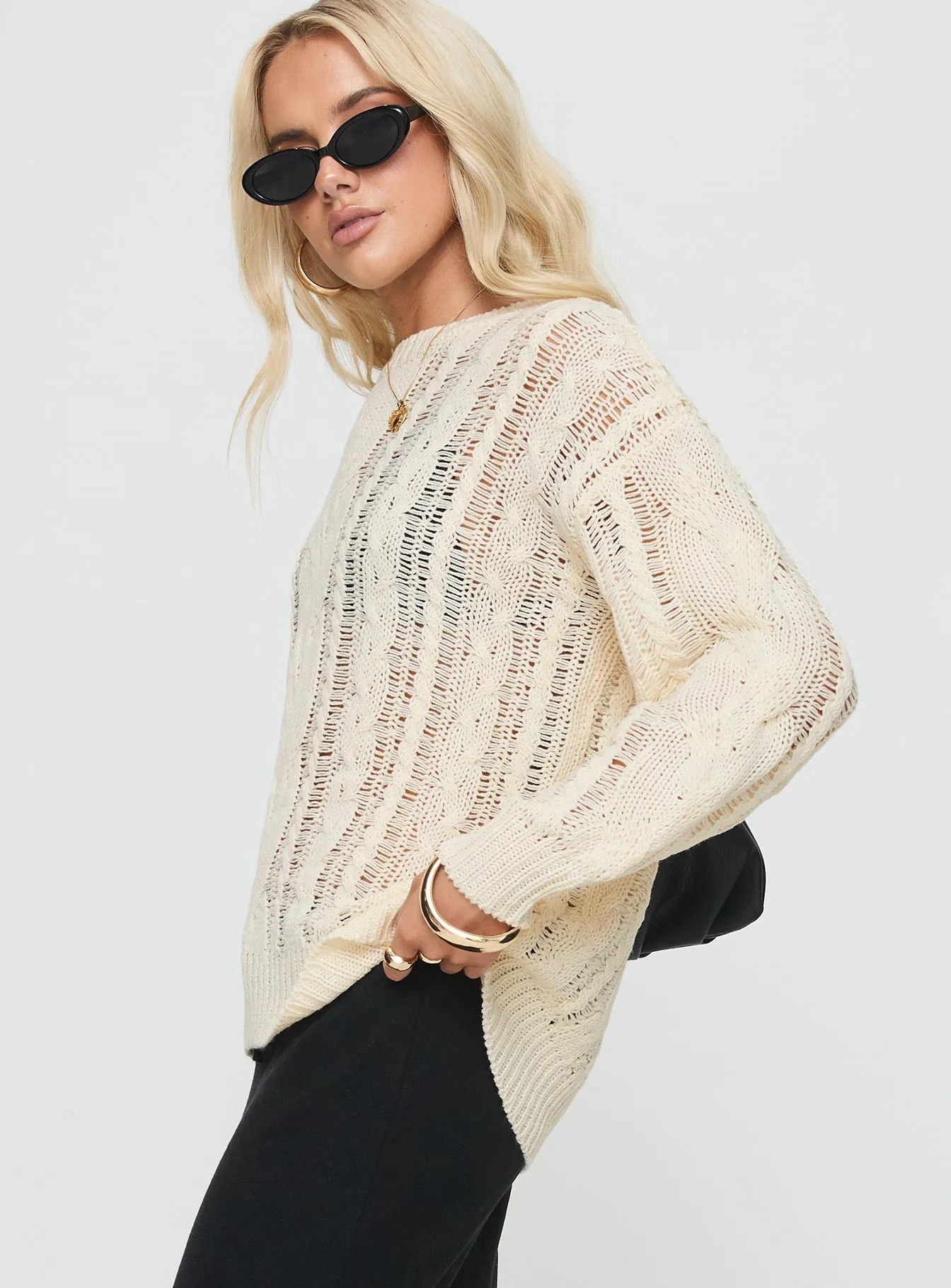 Chamomile Knit Sweater Cream