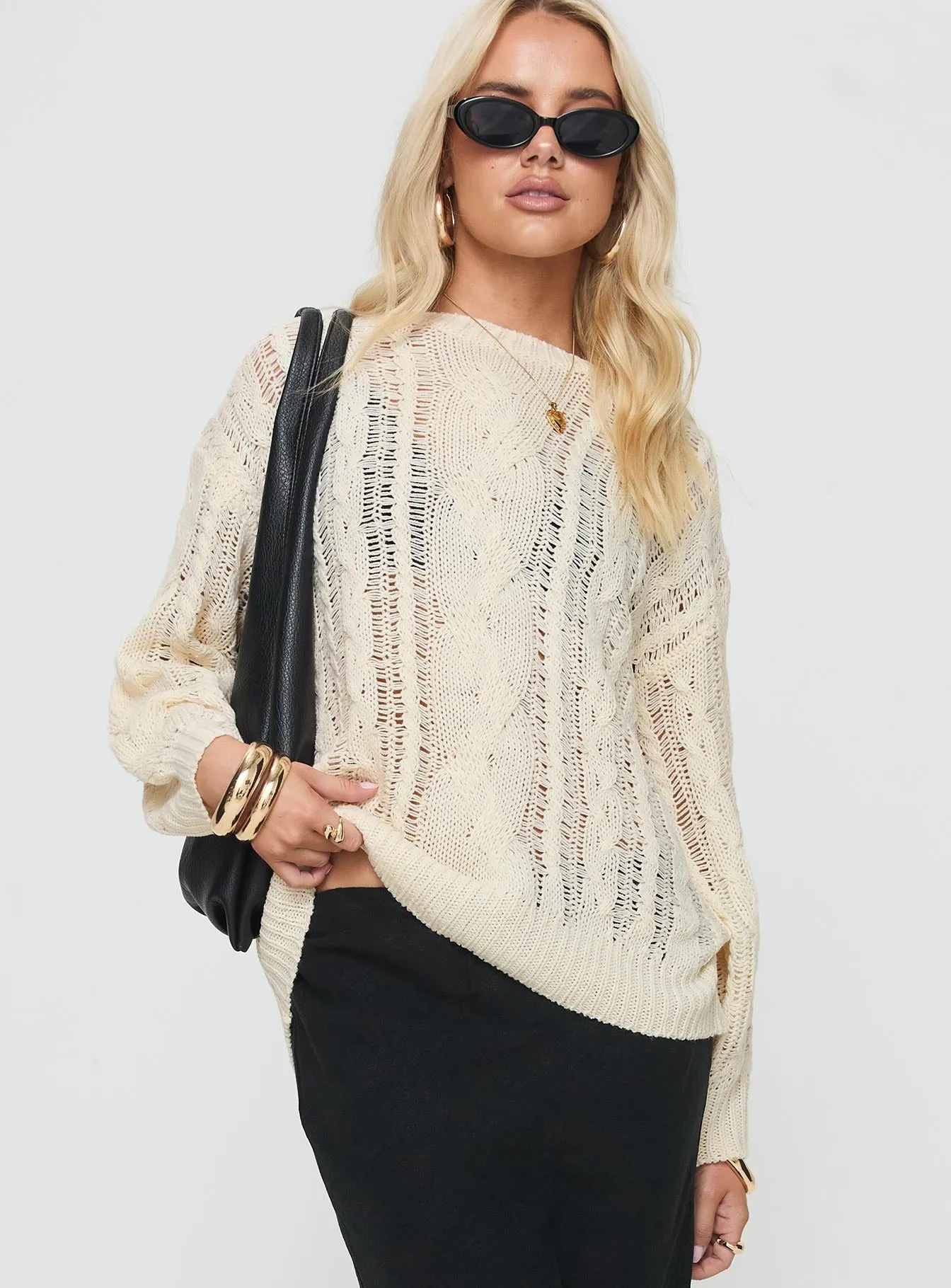 Chamomile Knit Sweater Cream