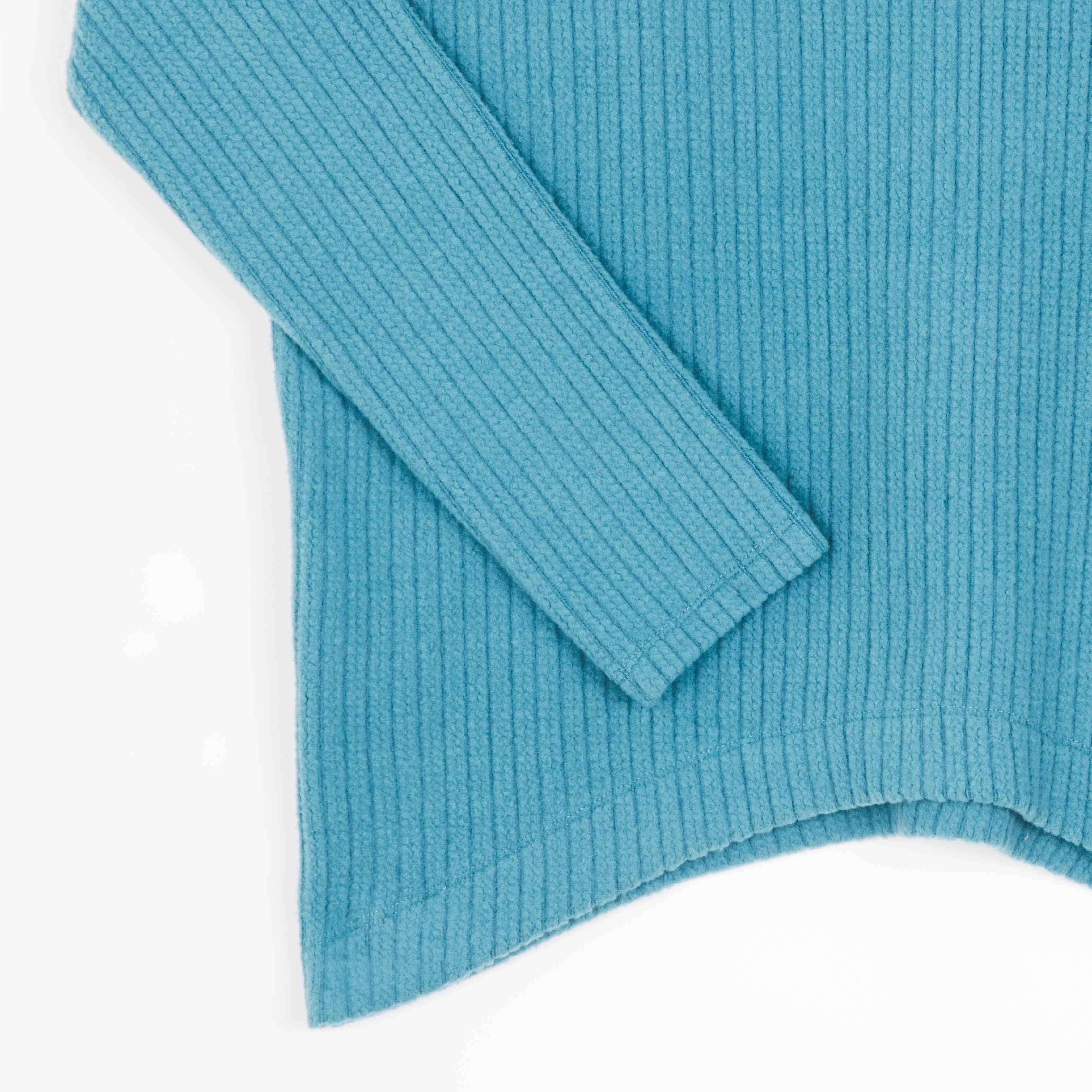 Chunky Ribbed - Tipped Hem Sweater Top - Teal - Final Sale!