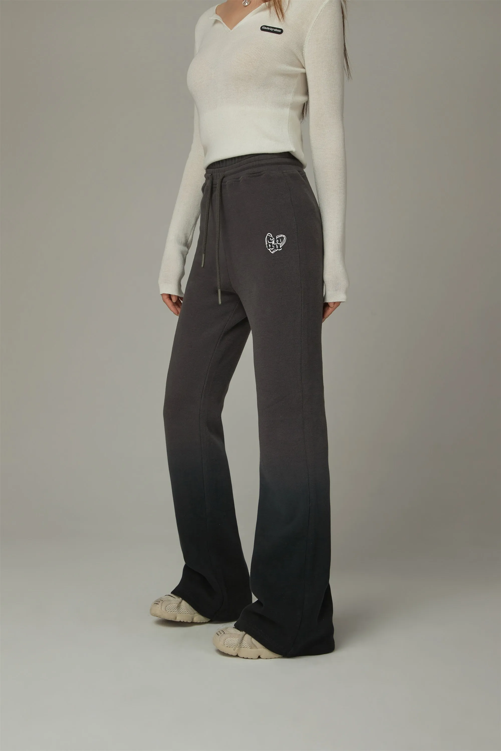 Color Matching Bootcut String Pants