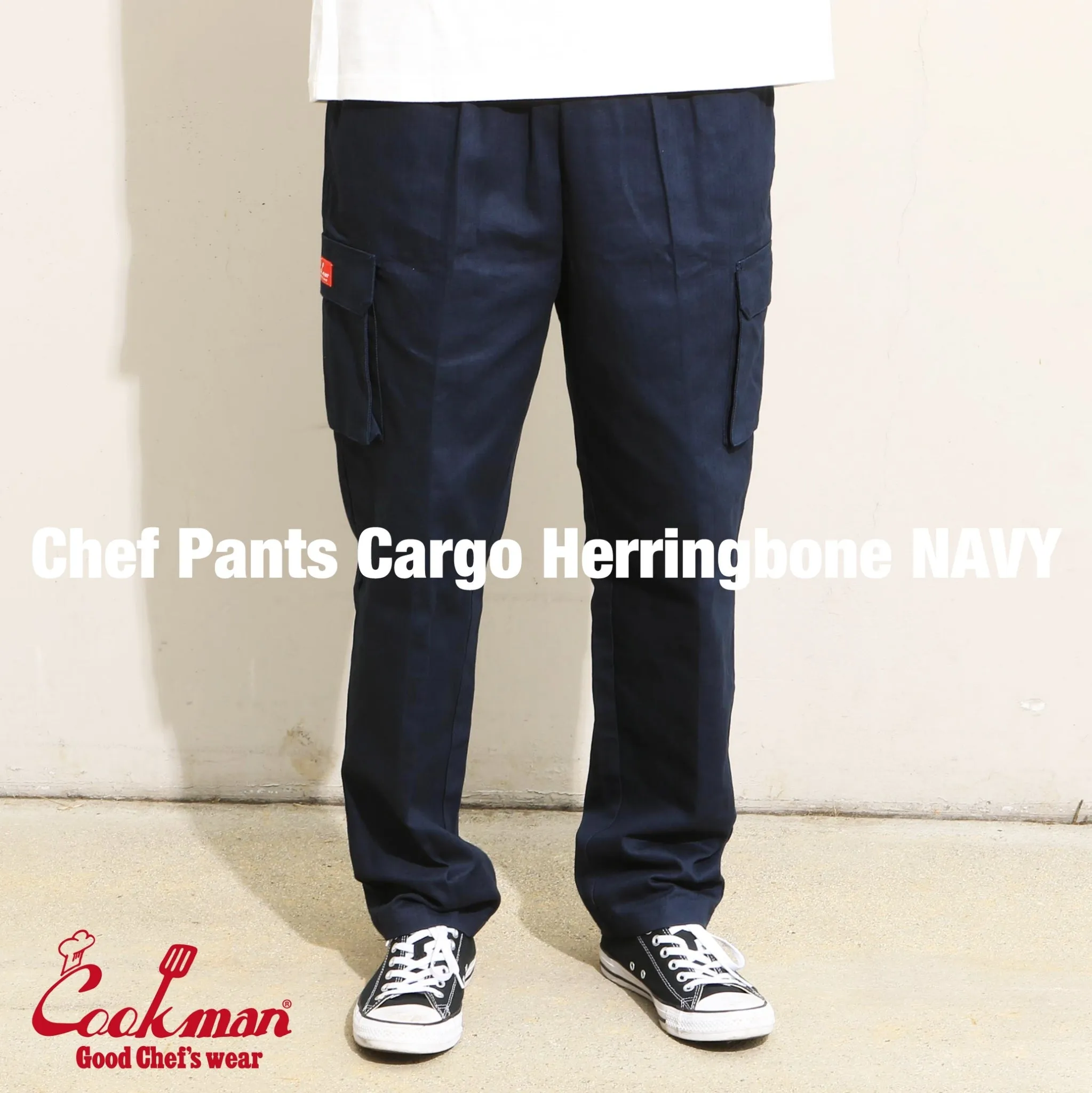 Cookman Chef Pants Cargo - Herringbone : Navy