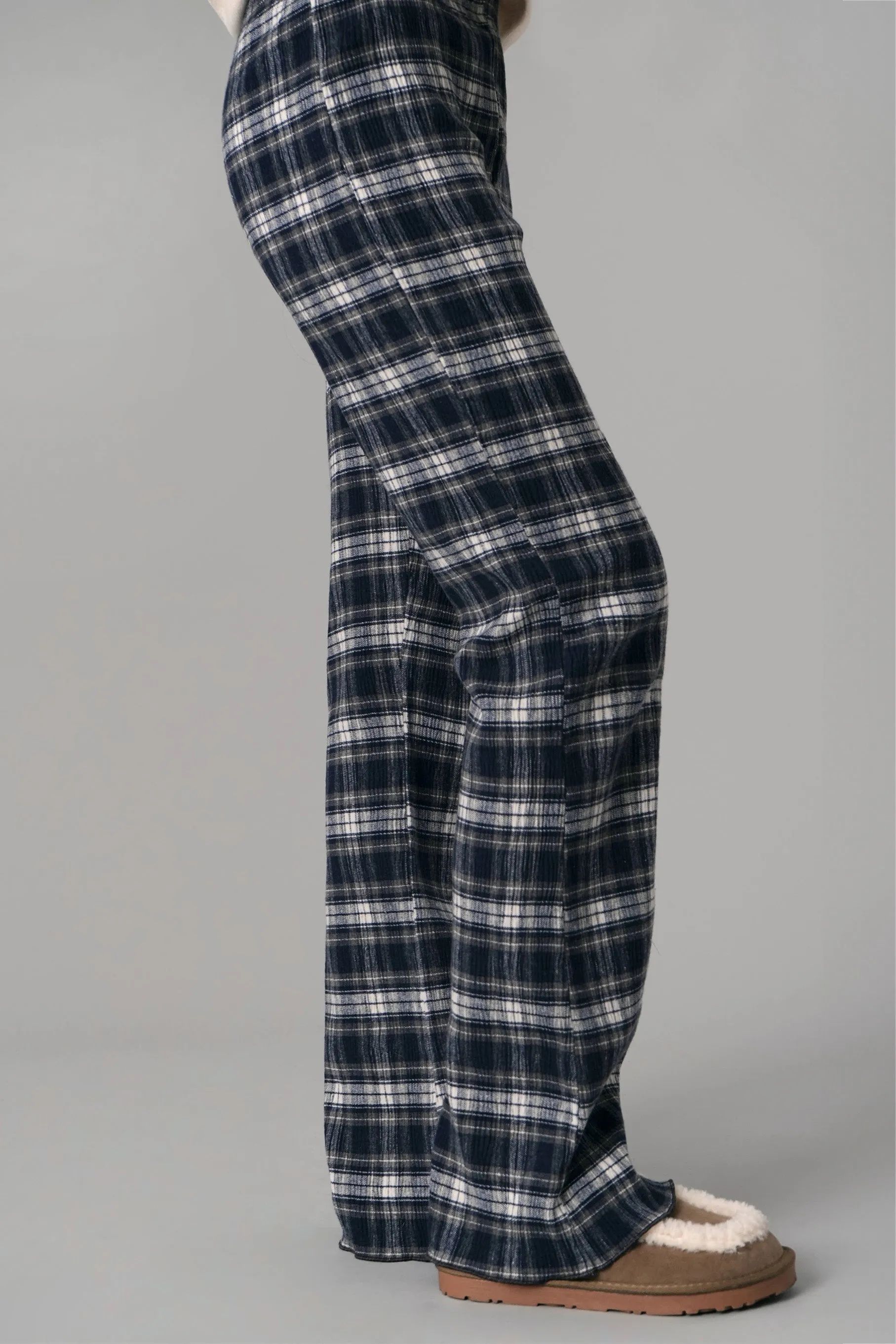 Cotton Plaid Pajama Pants