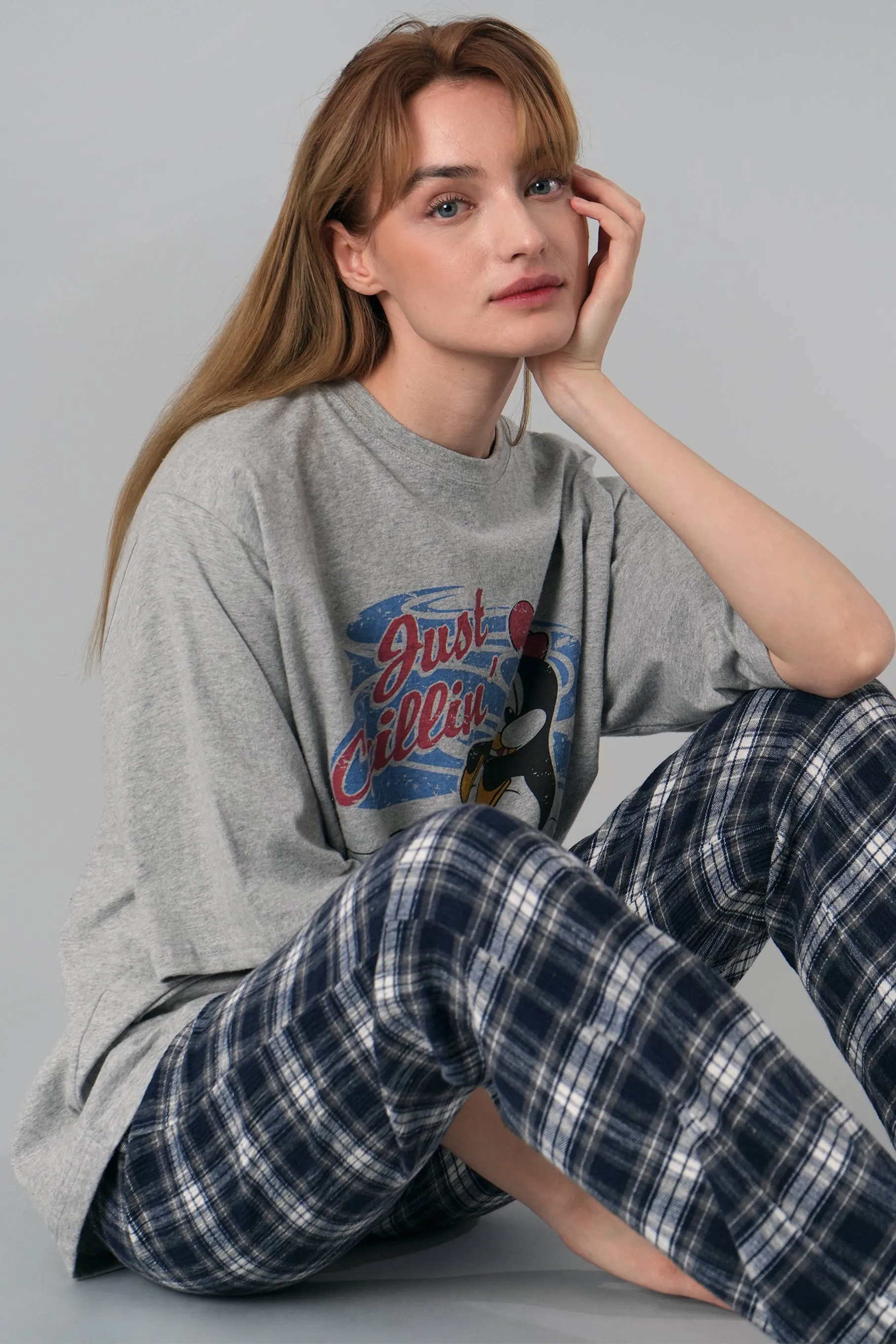 Cotton Plaid Pajama Pants