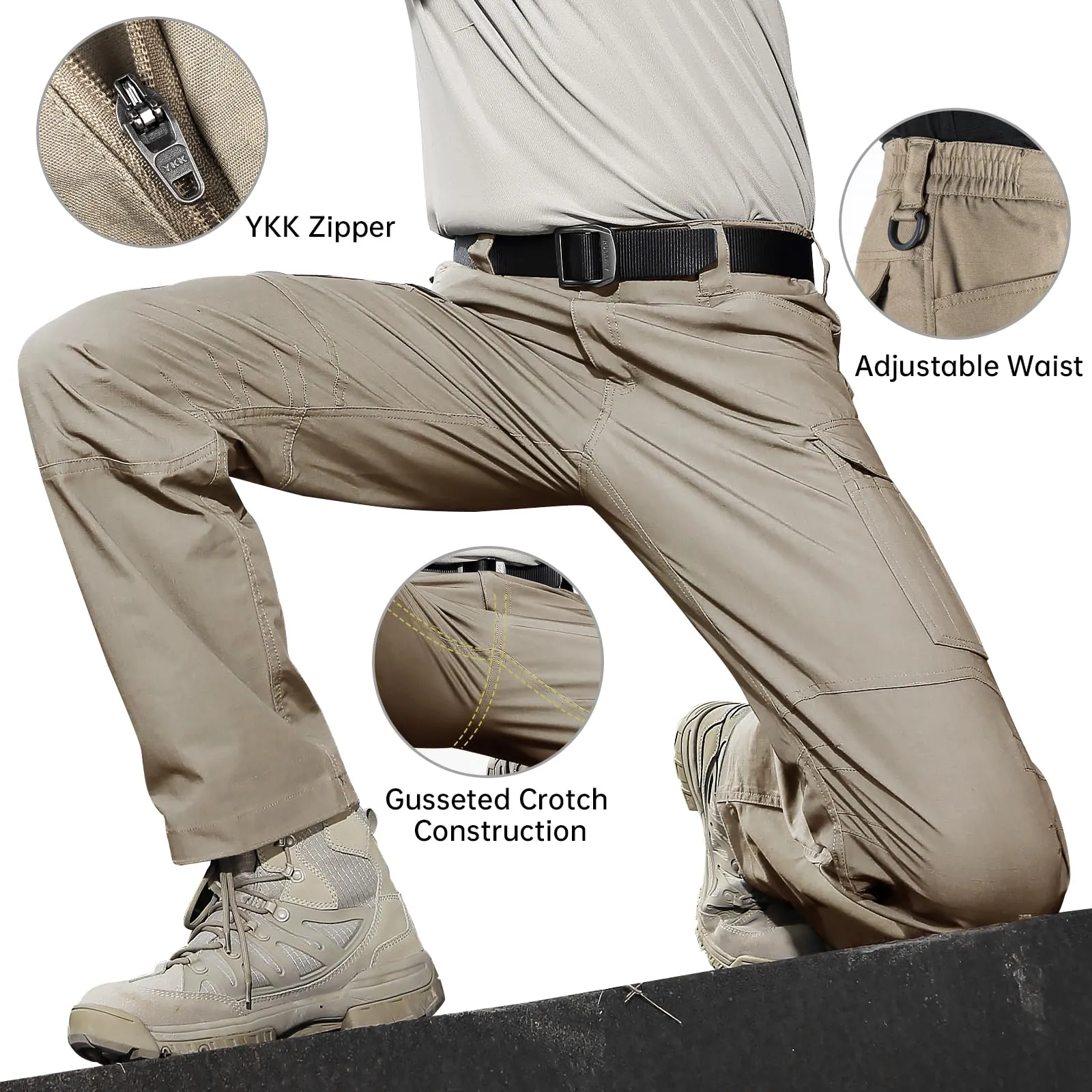 COVERT Men's Water Resistant Tactical Cargo Pants