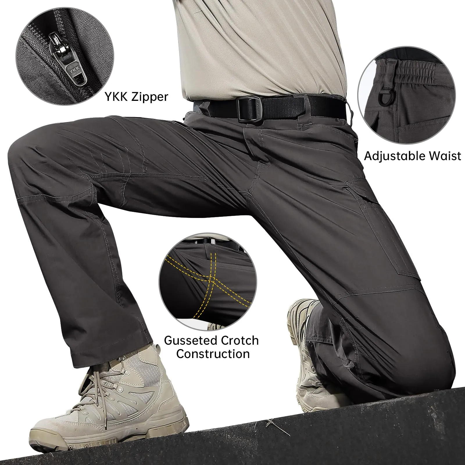 COVERT Men's Water Resistant Tactical Cargo Pants