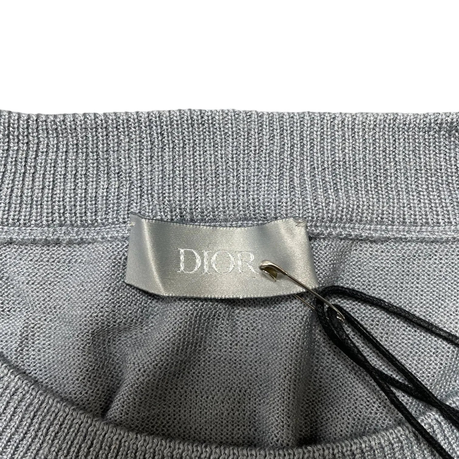 Dior x Daniel Arsham Eroded Logo Knit Crewneck Sweater Grey