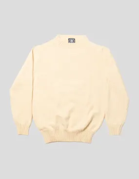 ECRU CASHMERE CHUNKY CREW NECK