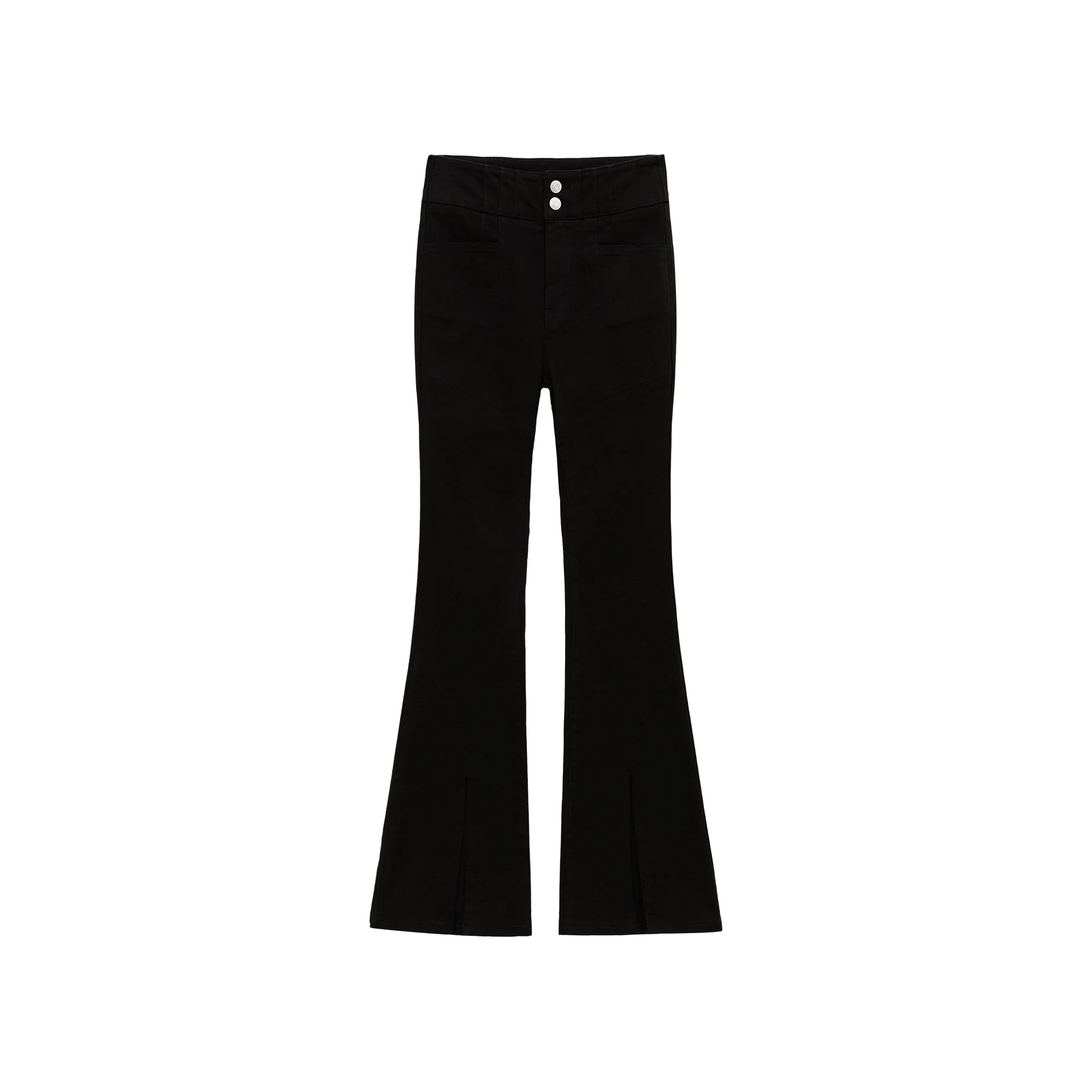 Front Ankle Slit Bootcut Pants