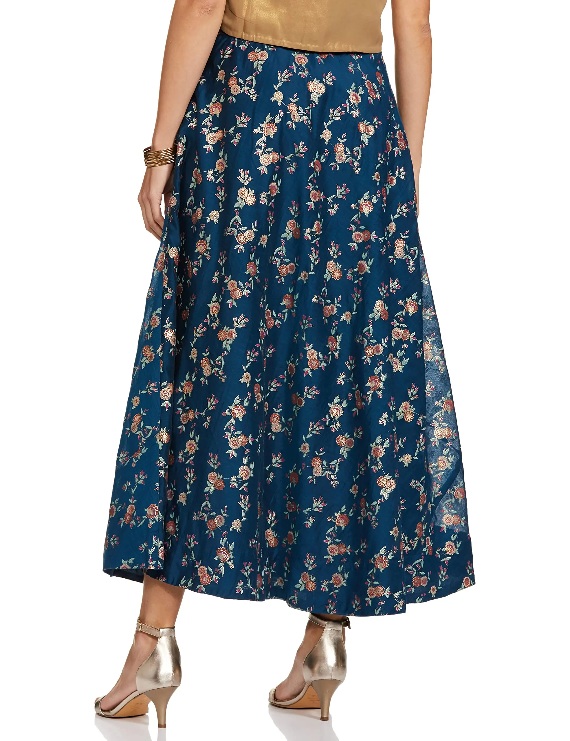 Global Desi Polyester A-Line Skirt