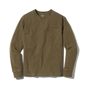 Hewitt Garment Dyed Pocket Tee - Military Olive