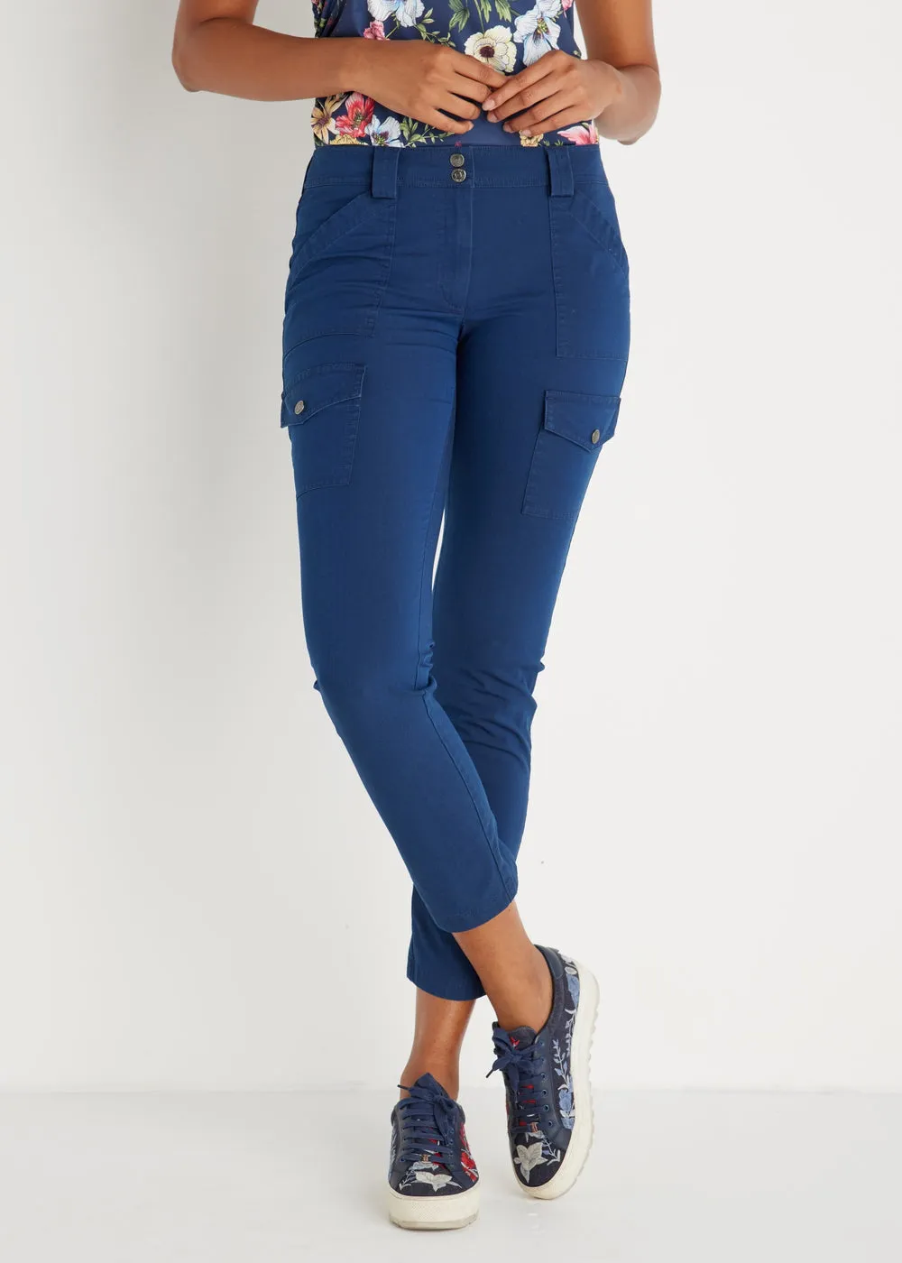 Kate Stretch Denim Cargo Pant