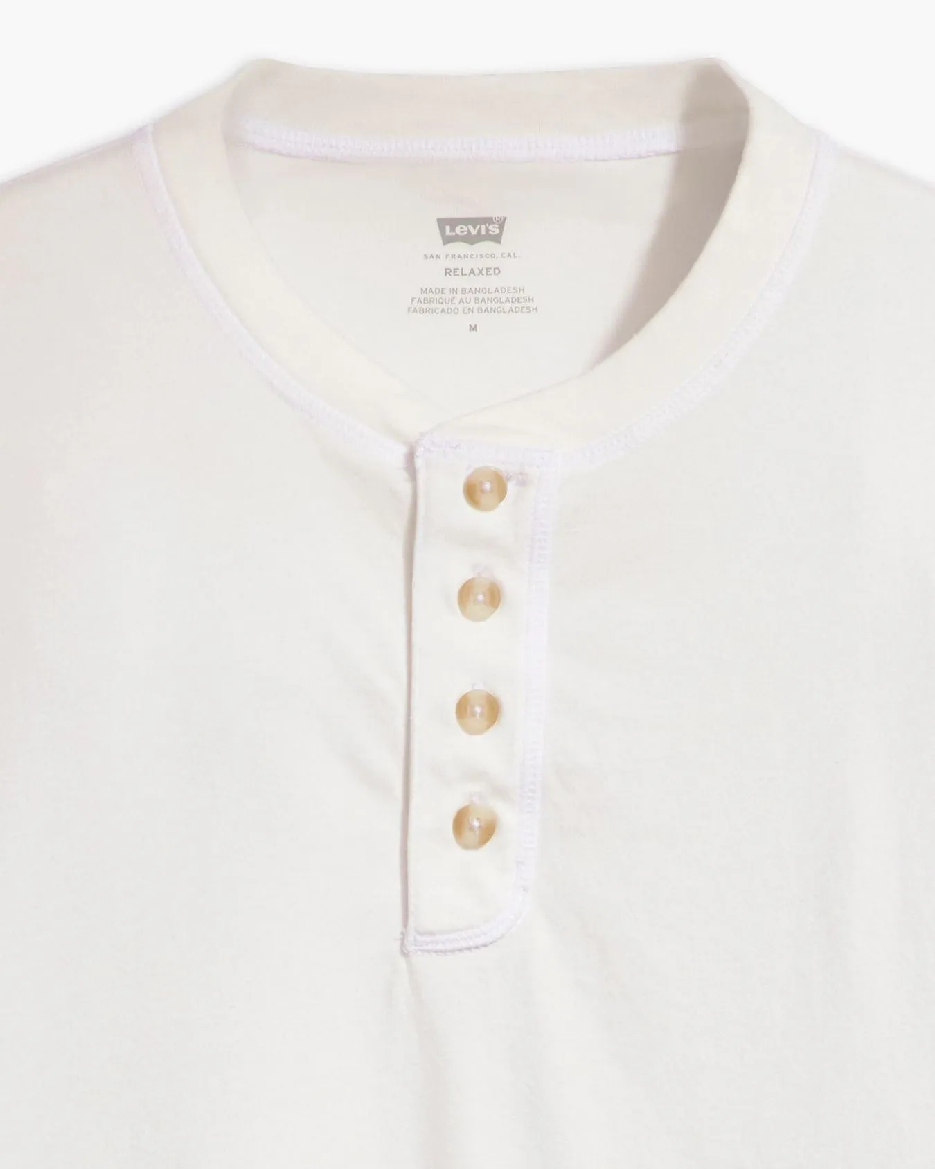 Levi's® S/S 4 Button Henley - Cloud Dancer