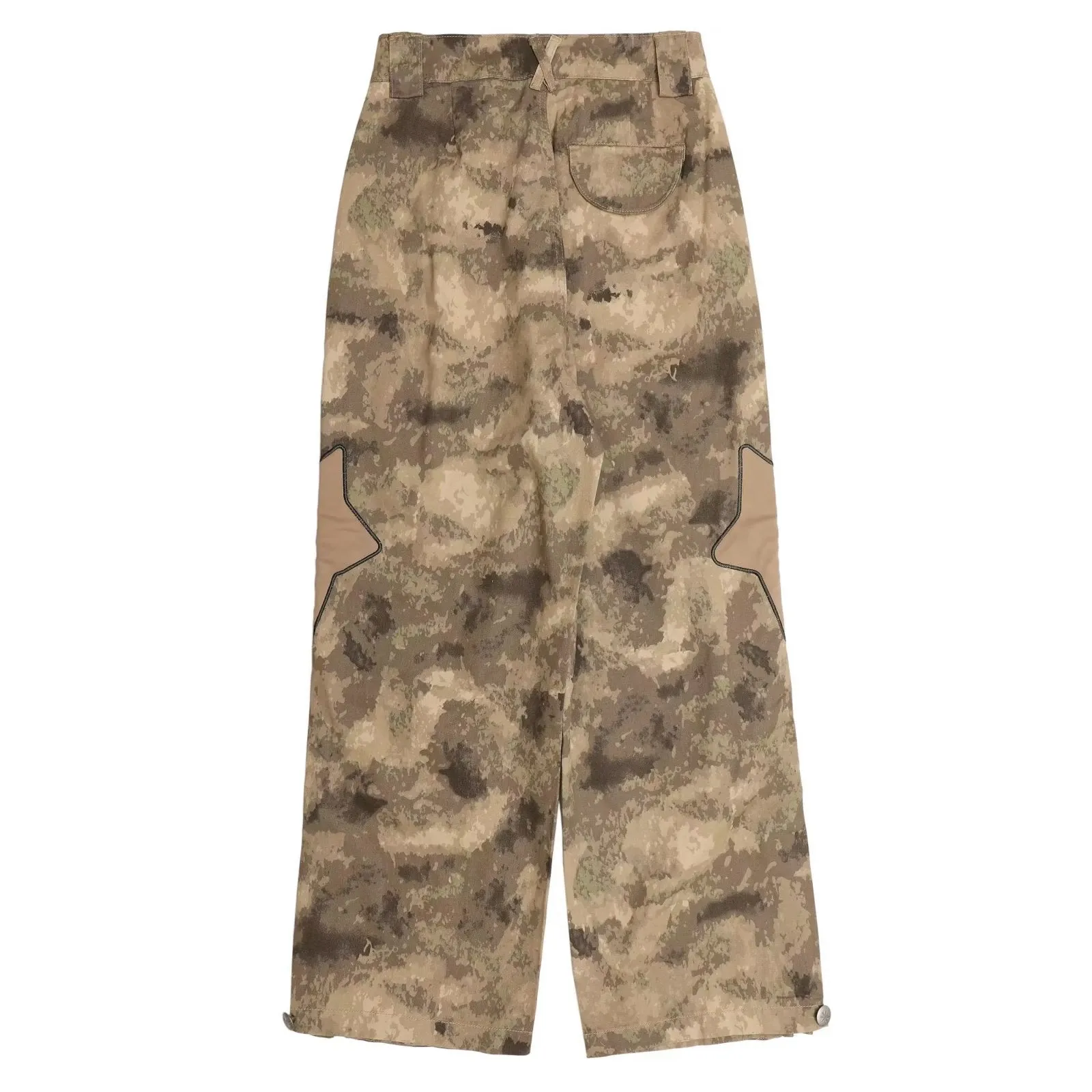 Men's Retro Star Patch Camouflage Cargo Pants