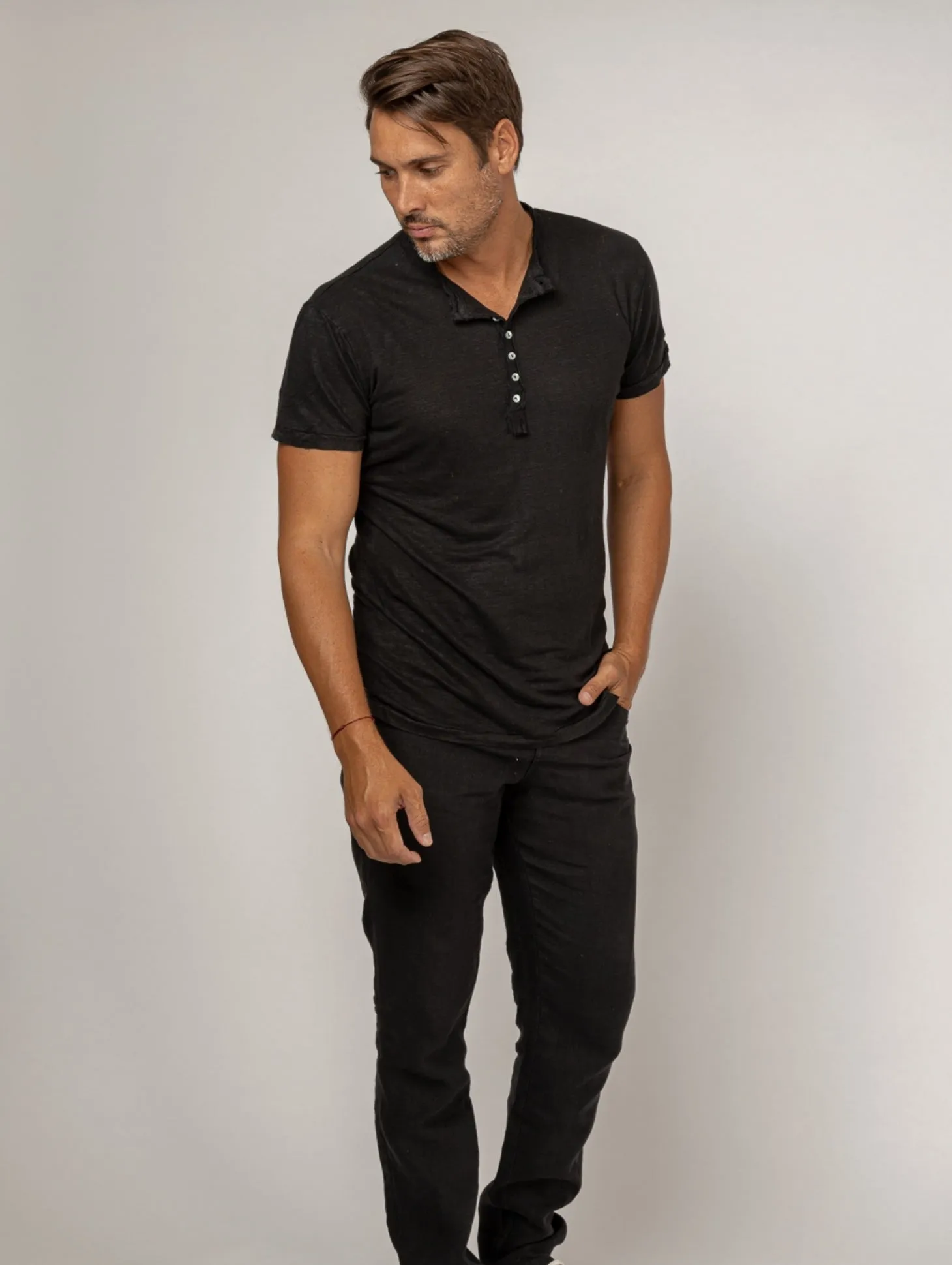 Men's Short Sleeve Henley T-shirts, Item #1102/S