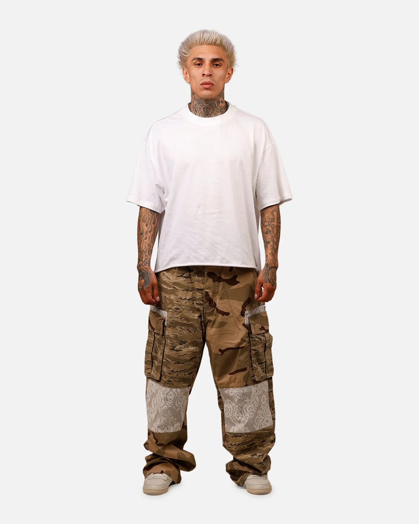 MNML Ultra Baggy Camo Ripstop Cargo Pants Multi