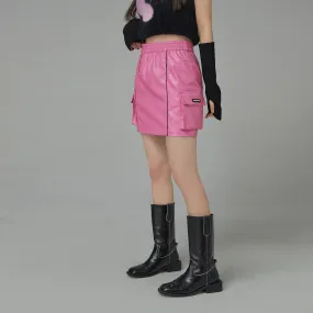 Name Every Star A-Line Leather Skirt