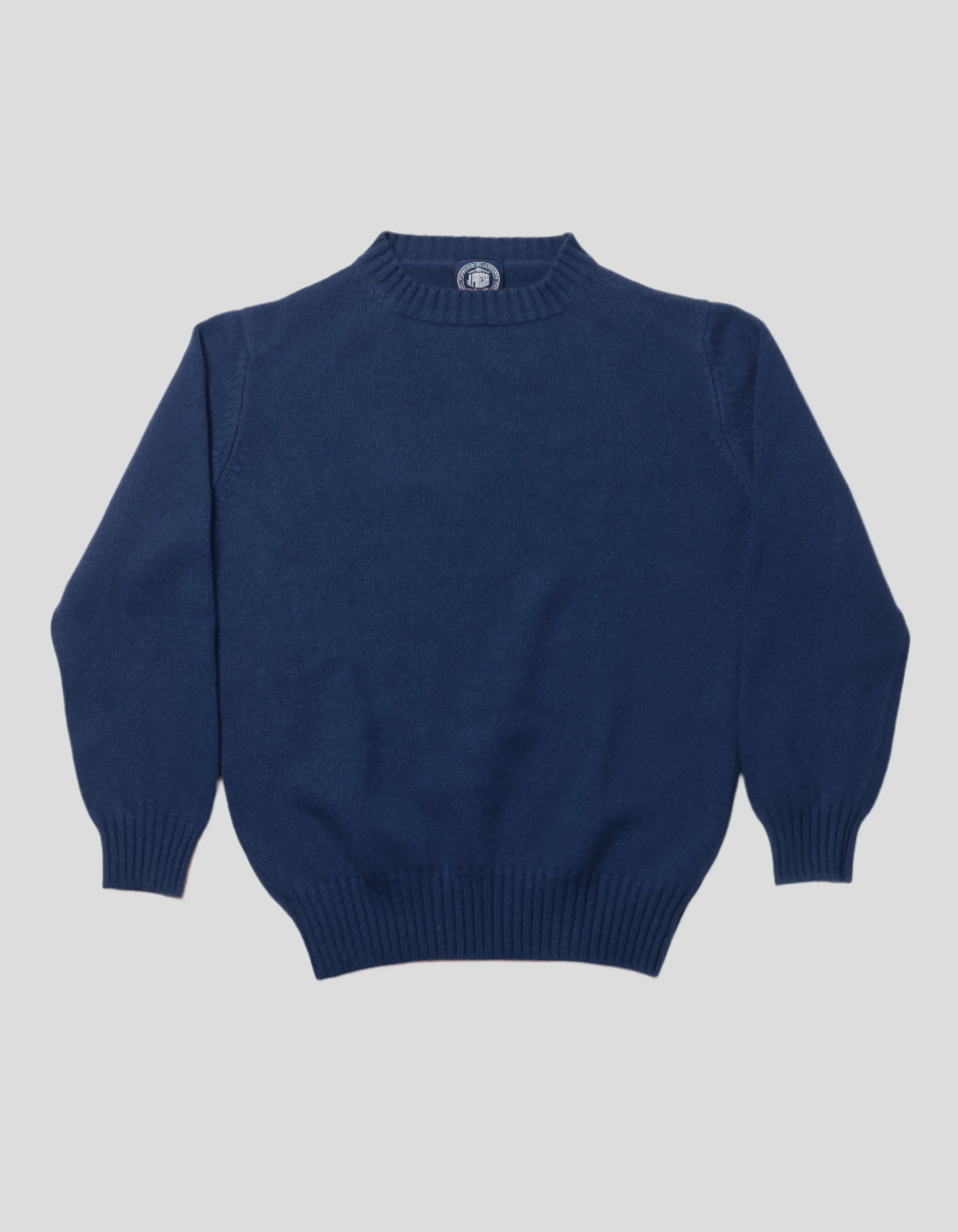 NAVY CASHMERE CHUNKY CREW NECK