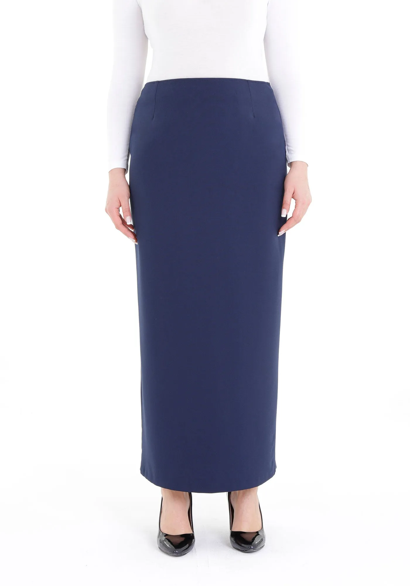 Oversized Navy Blue Maxi Pencil Skirt