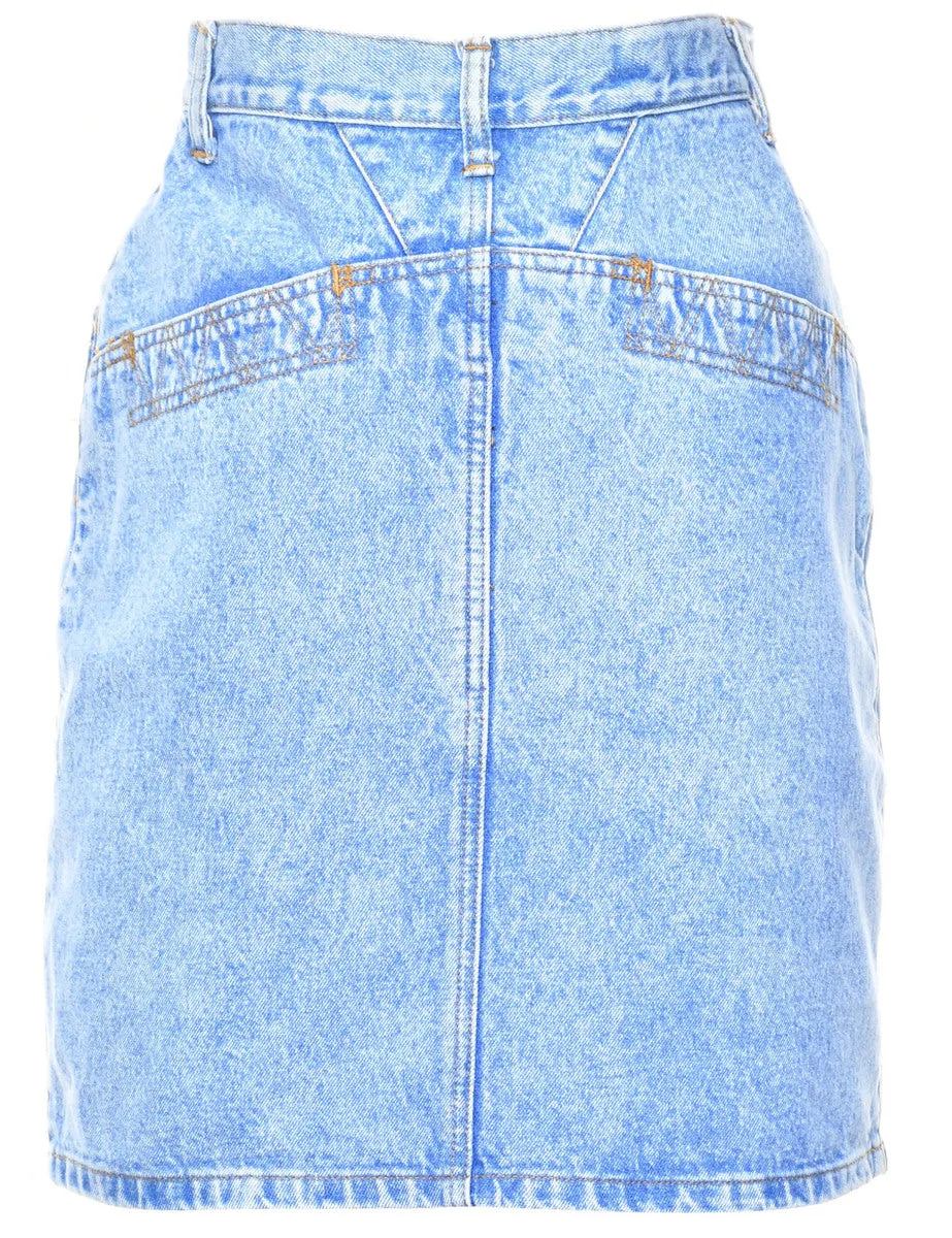 Pencil Shape Denim Skirt - S