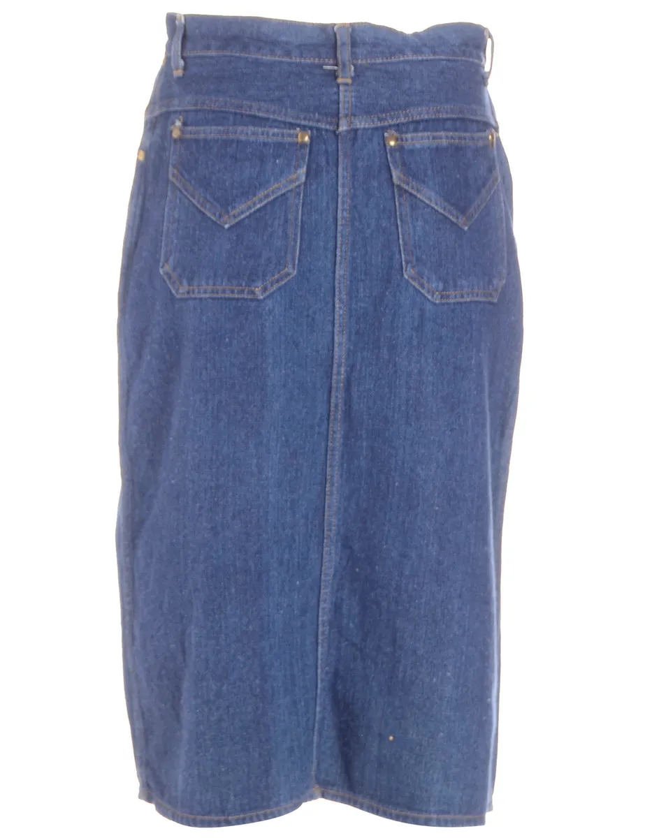 Pencil Shape Denim Skirt