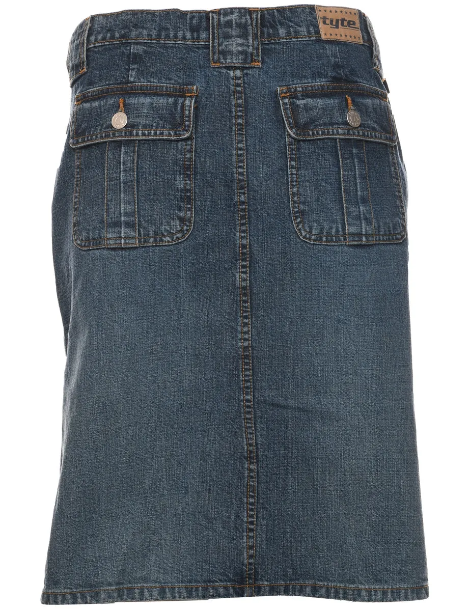 Pencil Shape Y2K Denim Skirt - M