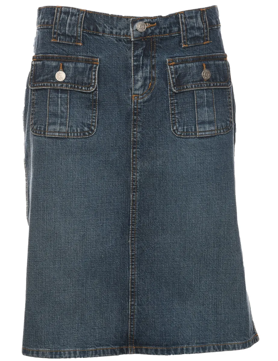 Pencil Shape Y2K Denim Skirt - M