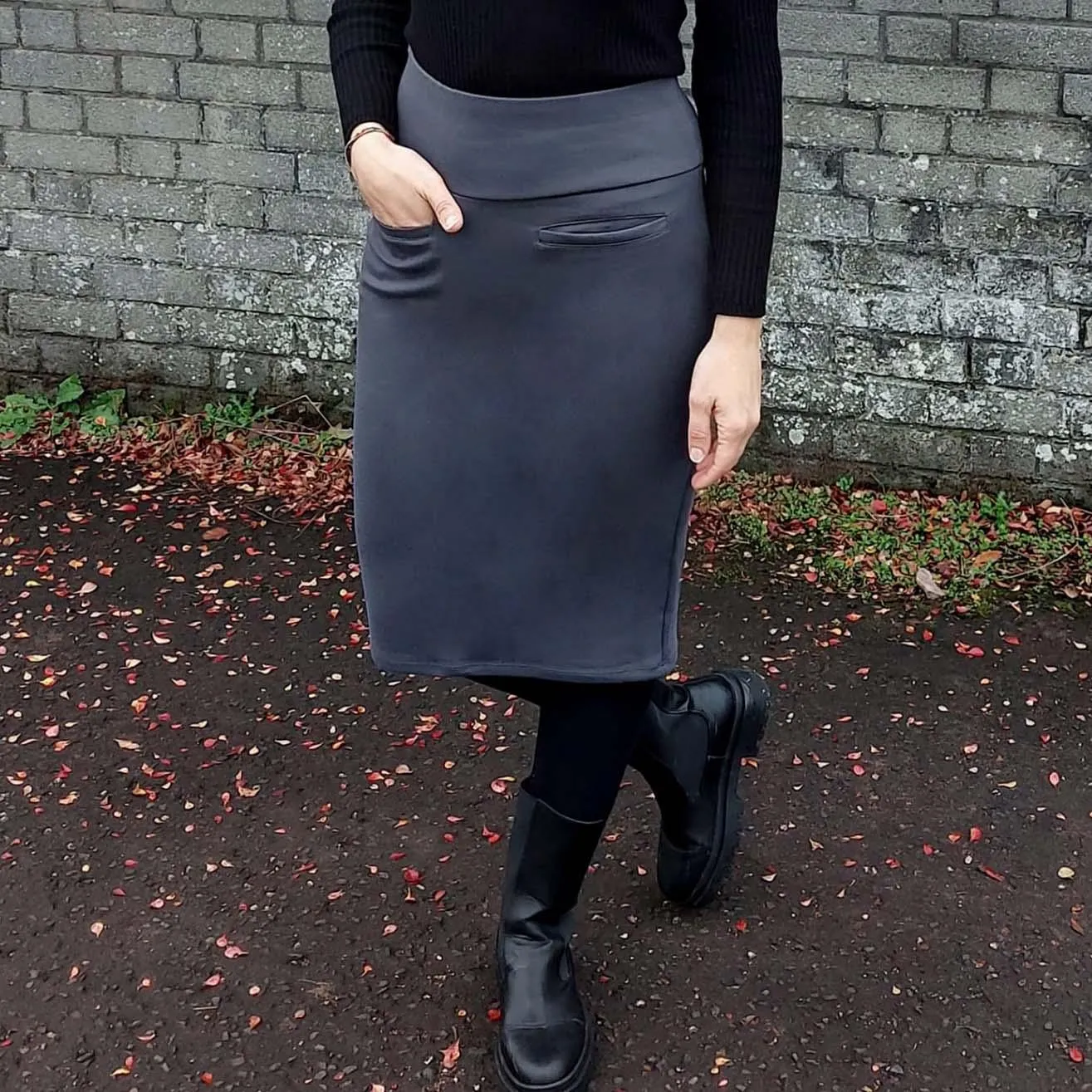 Pencil Skirt - Slate Grey