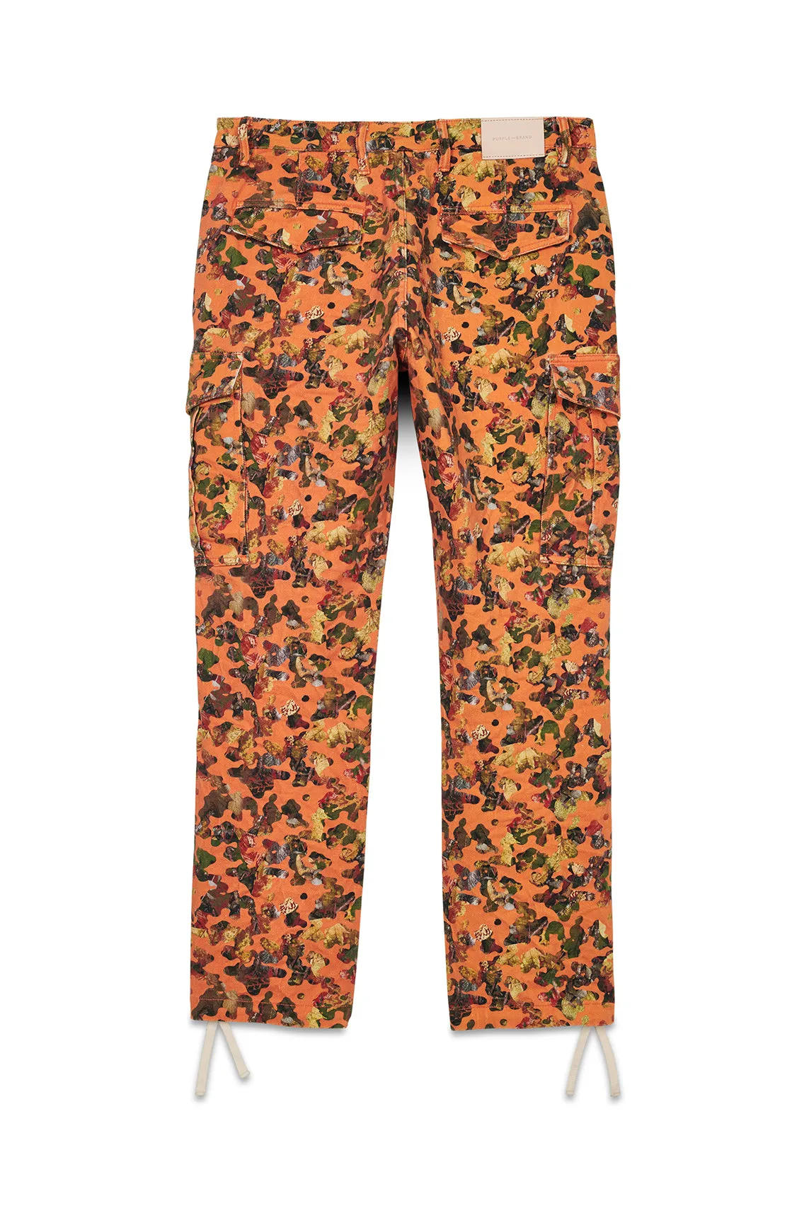 Purple Brand Stretch Twill Orange Cargo Pant