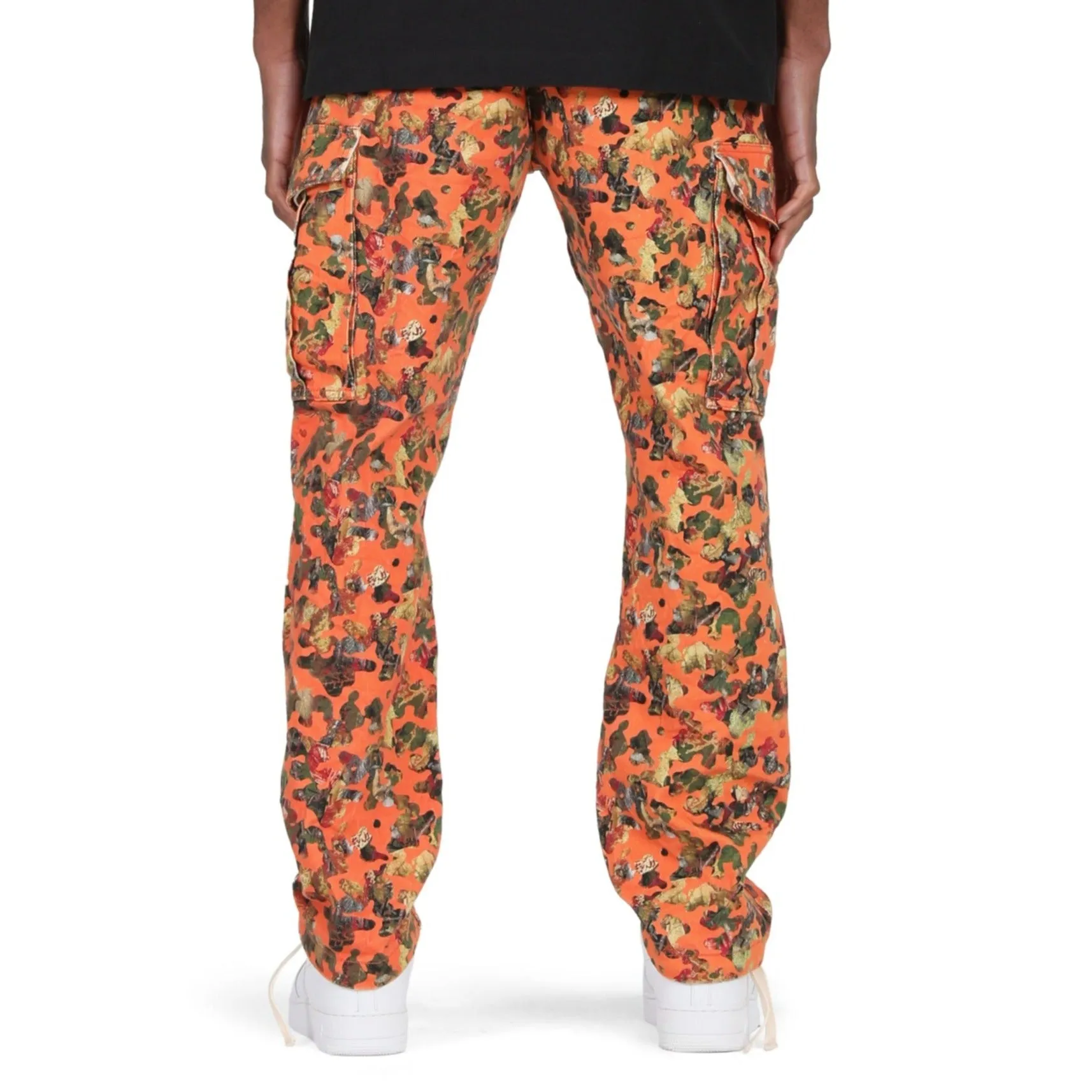 Purple Brand Stretch Twill Orange Cargo Pant