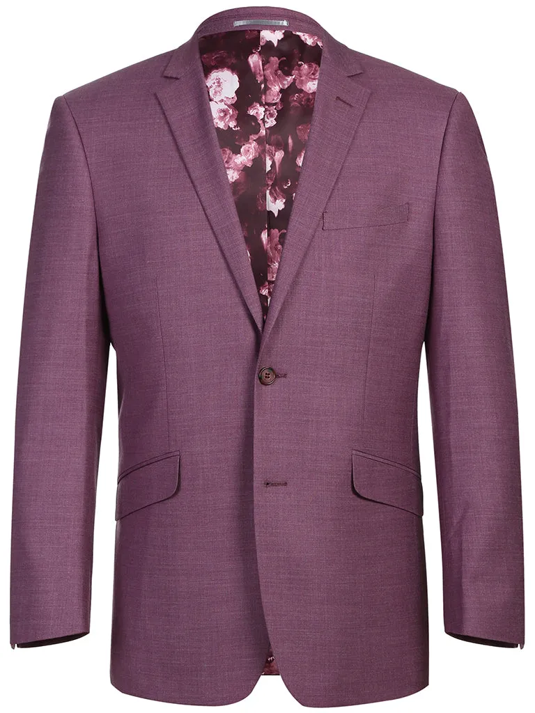 Renoir Lavender men's 2 piece slim fit suit single breasted notch lapel